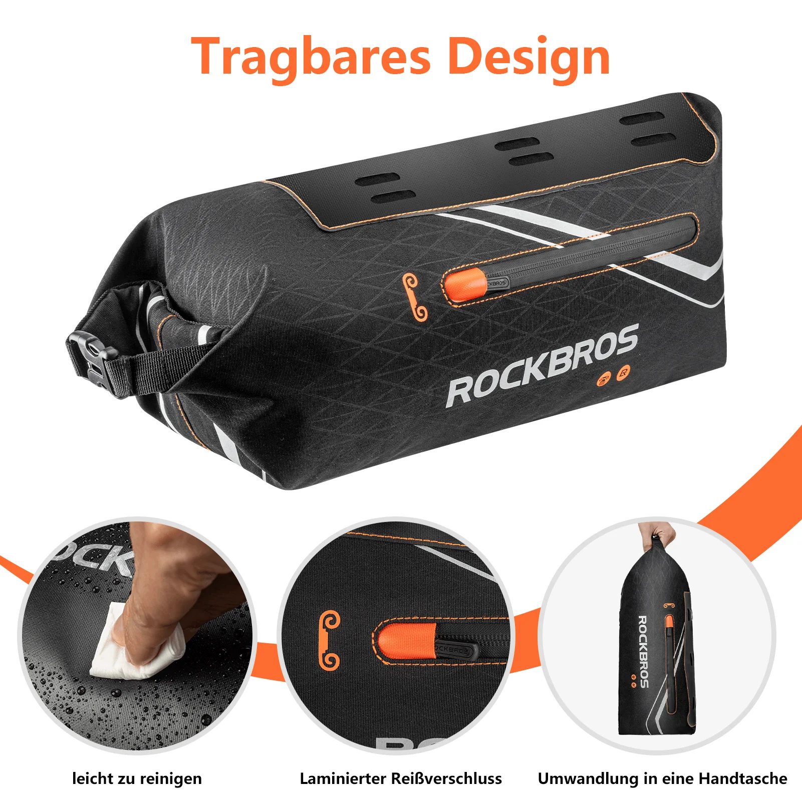 ROCKBROS bicycle frame bag waterproof triangle bag 2d42170e7ae1