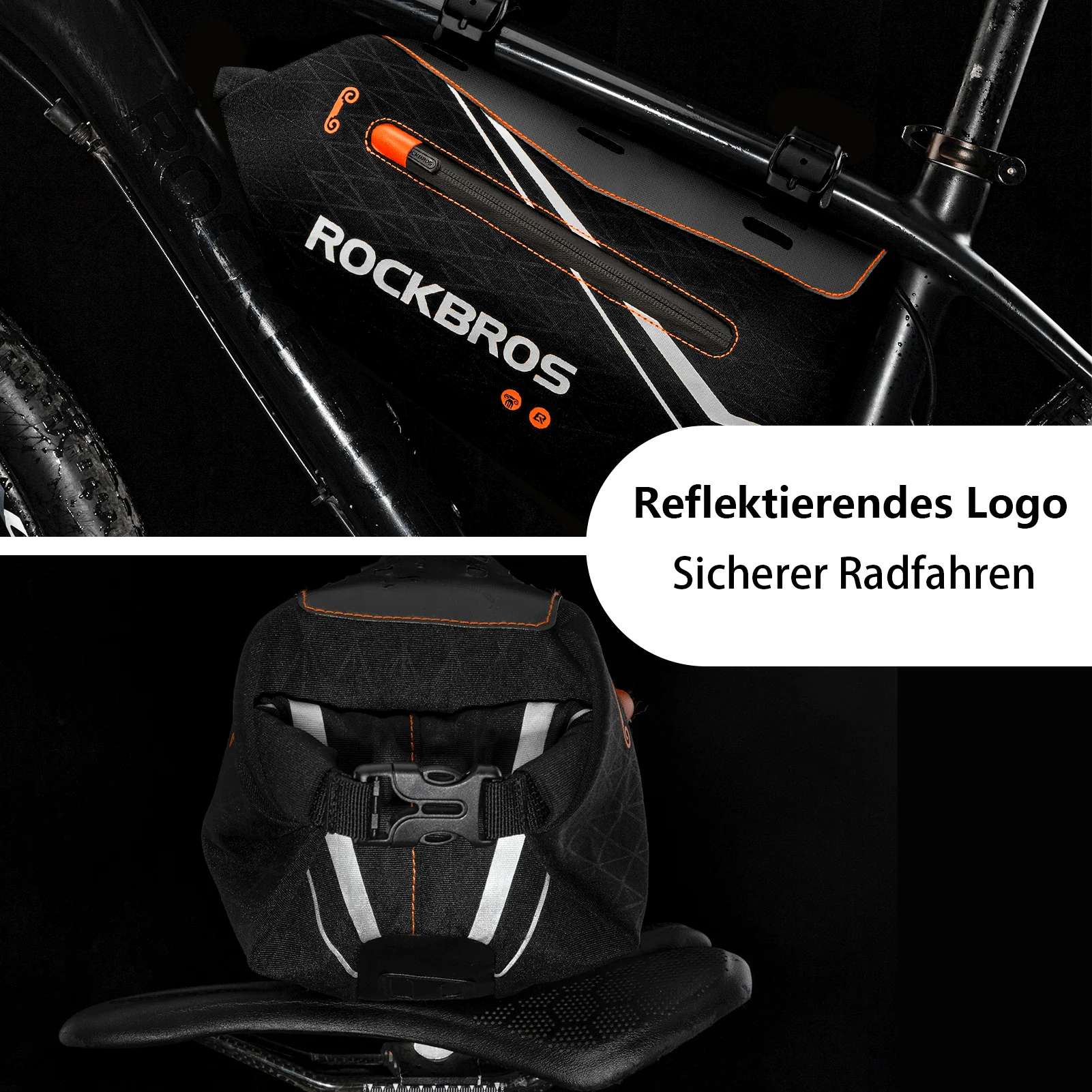 ROCKBROS bicycle frame bag waterproof triangle bag 765fe131ab56