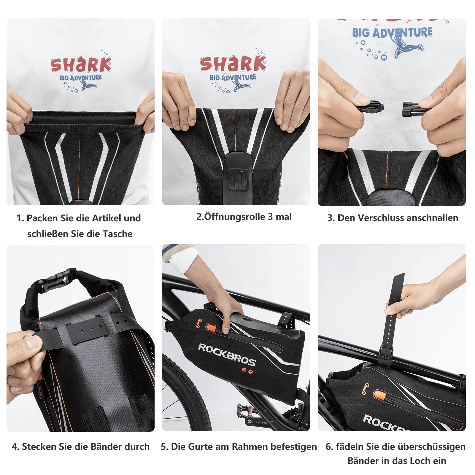 ROCKBROS bicycle frame bag waterproof triangle bag d5958b4615c0