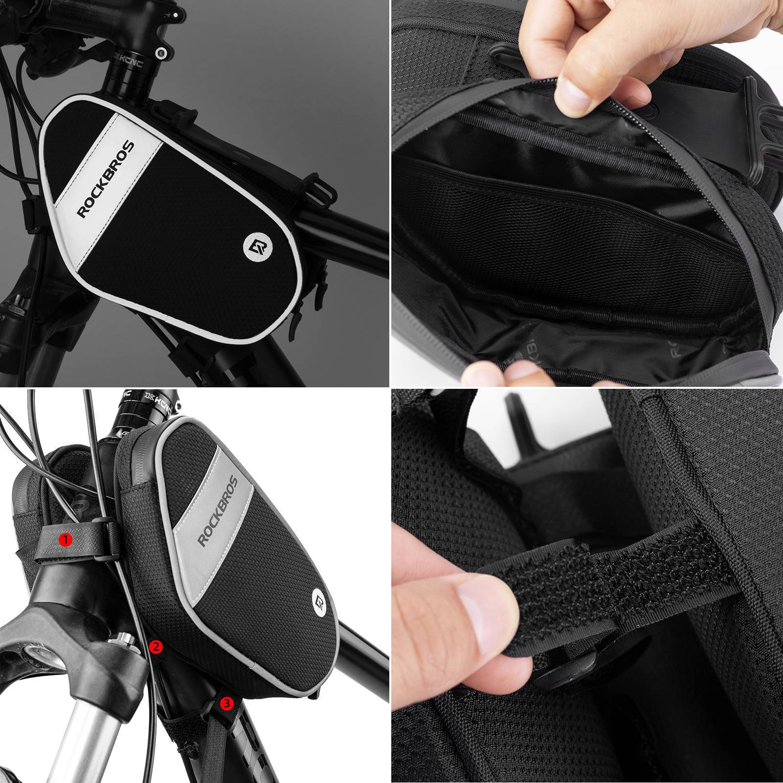 ROCKBROS bicycle frame bag with 360  rotating cell 6fd7027ee47a