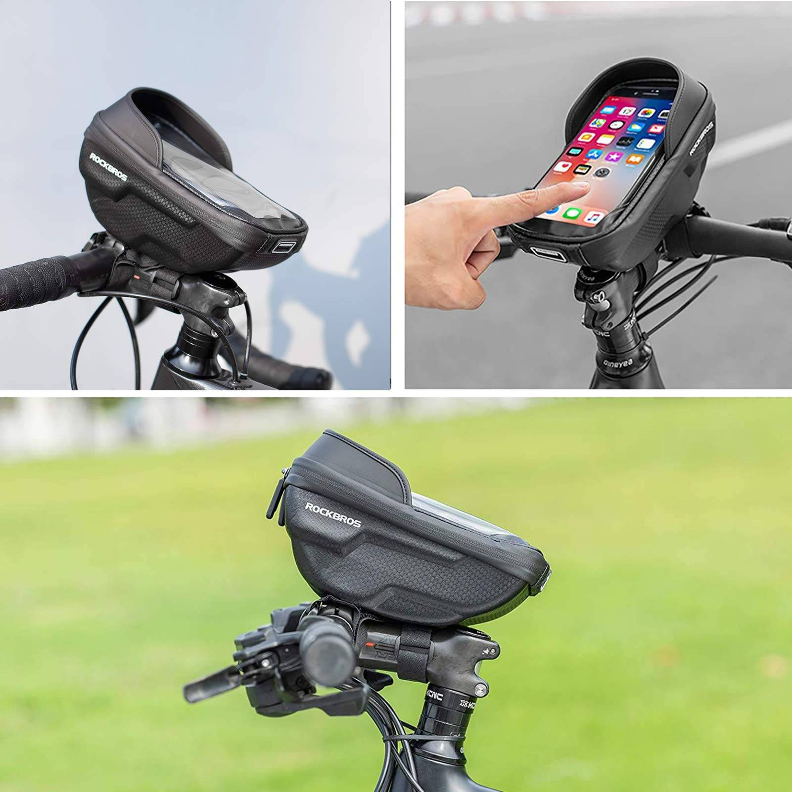 ROCKBROS bicycle handlebar bag mobile phone holder 2f755c0ad1a9