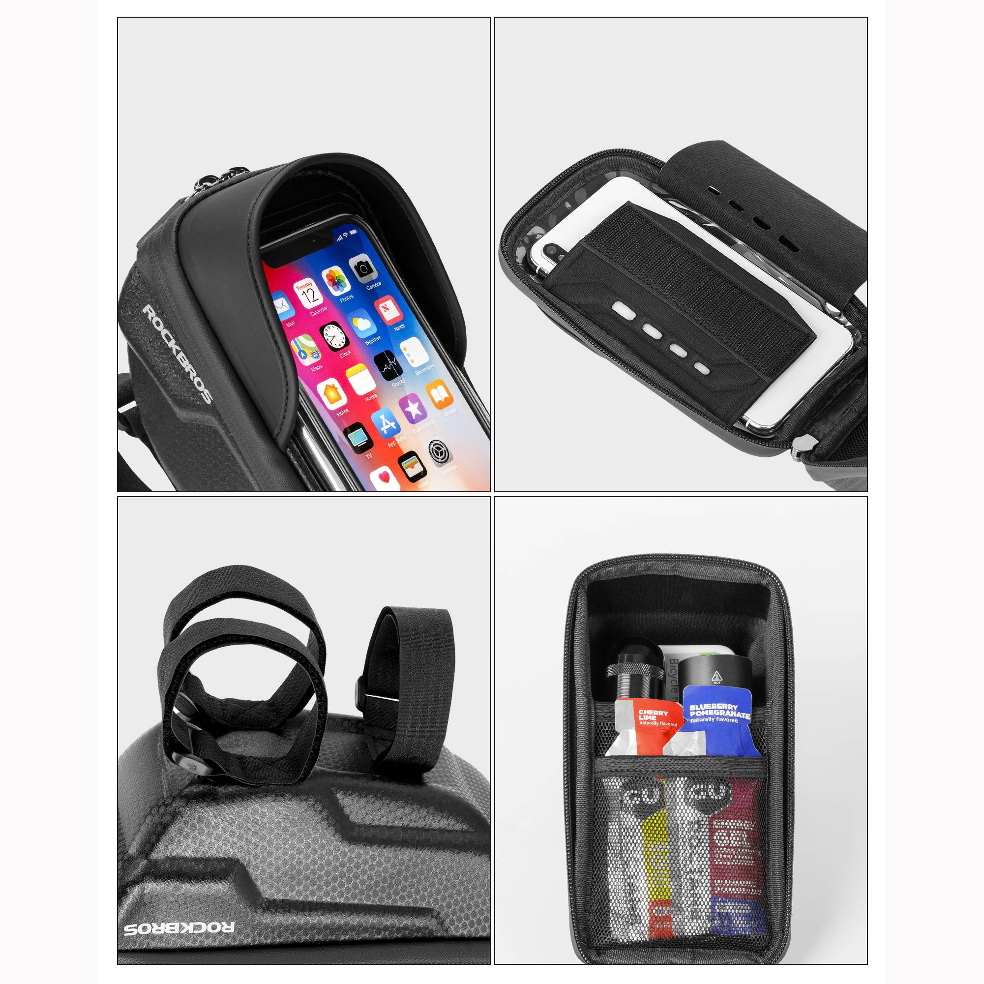 ROCKBROS bicycle handlebar bag mobile phone holder 6224b25c9d47
