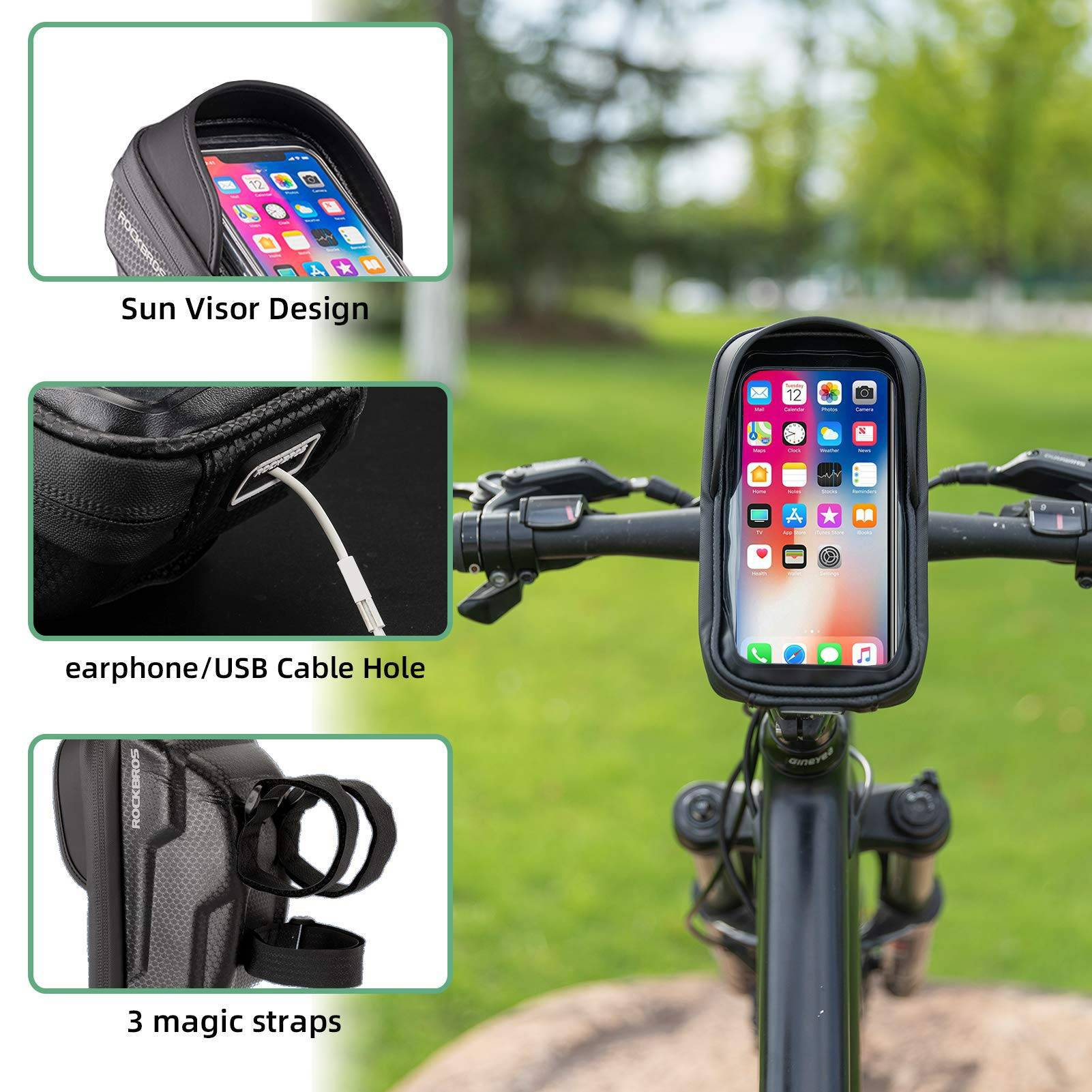 ROCKBROS bicycle handlebar bag mobile phone holder cccd15a36c0e