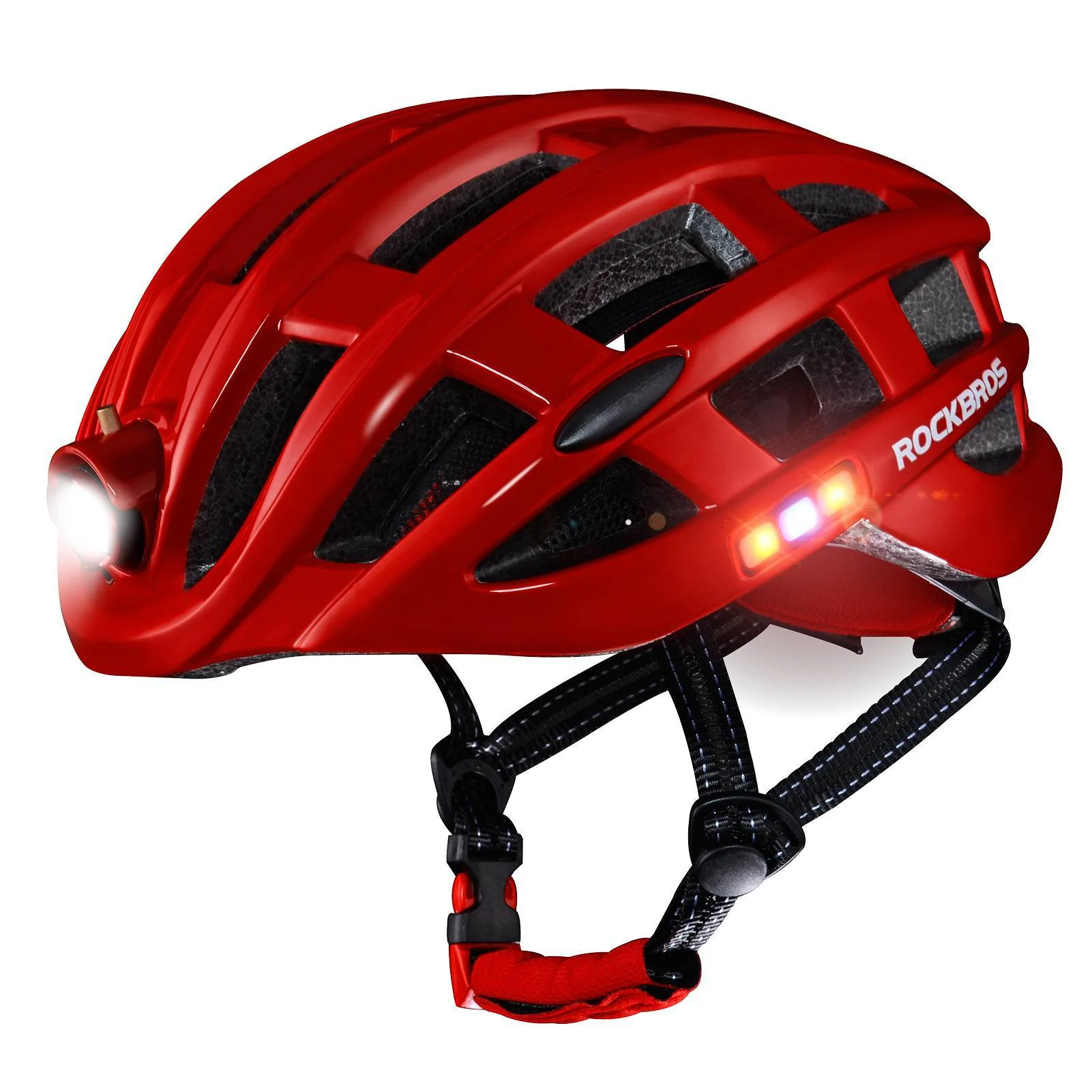 ROCKBROS bicycle helmet with headlight and safety  0a783ace6dcb