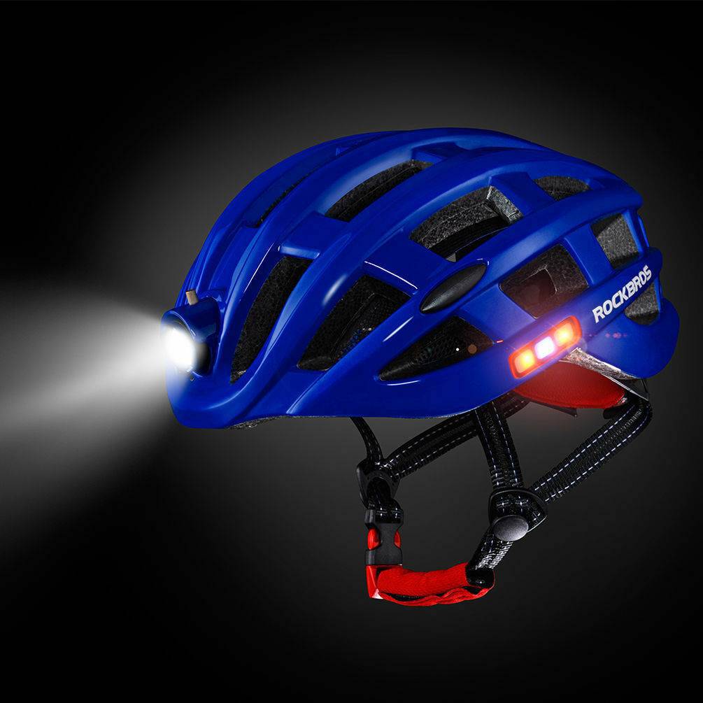 ROCKBROS bicycle helmet with headlight and safety  af536bfbd2cf
