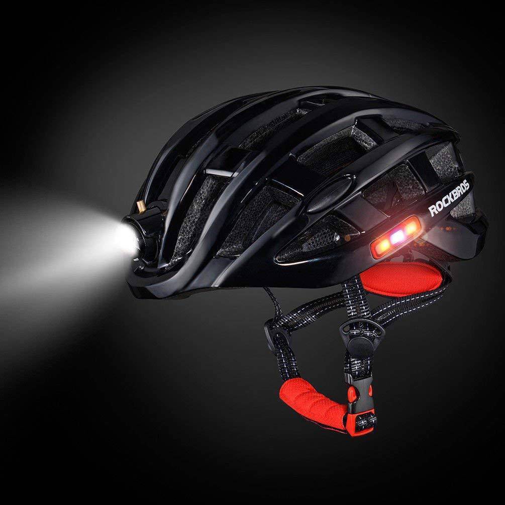 ROCKBROS bicycle helmet with headlight and safety  dcb064a84ca9