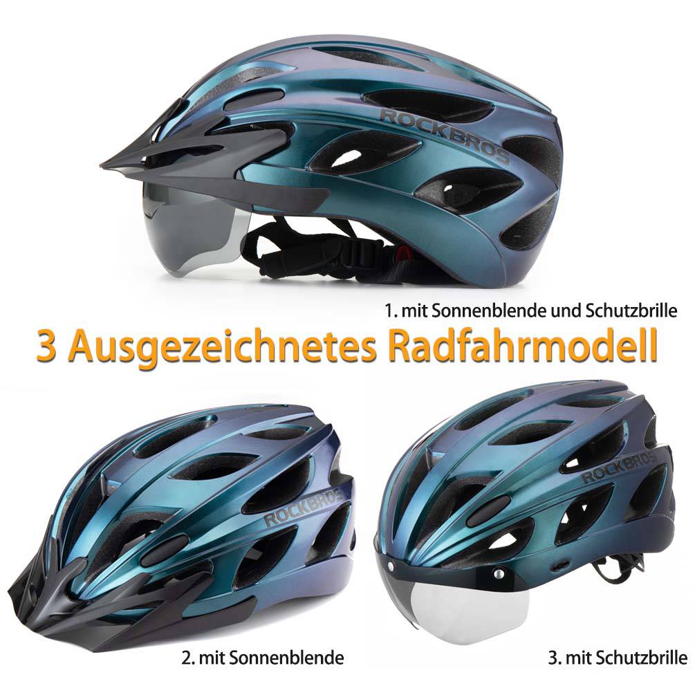 ROCKBROS bicycle helmet with integrated removable  2ac06cf2eeda
