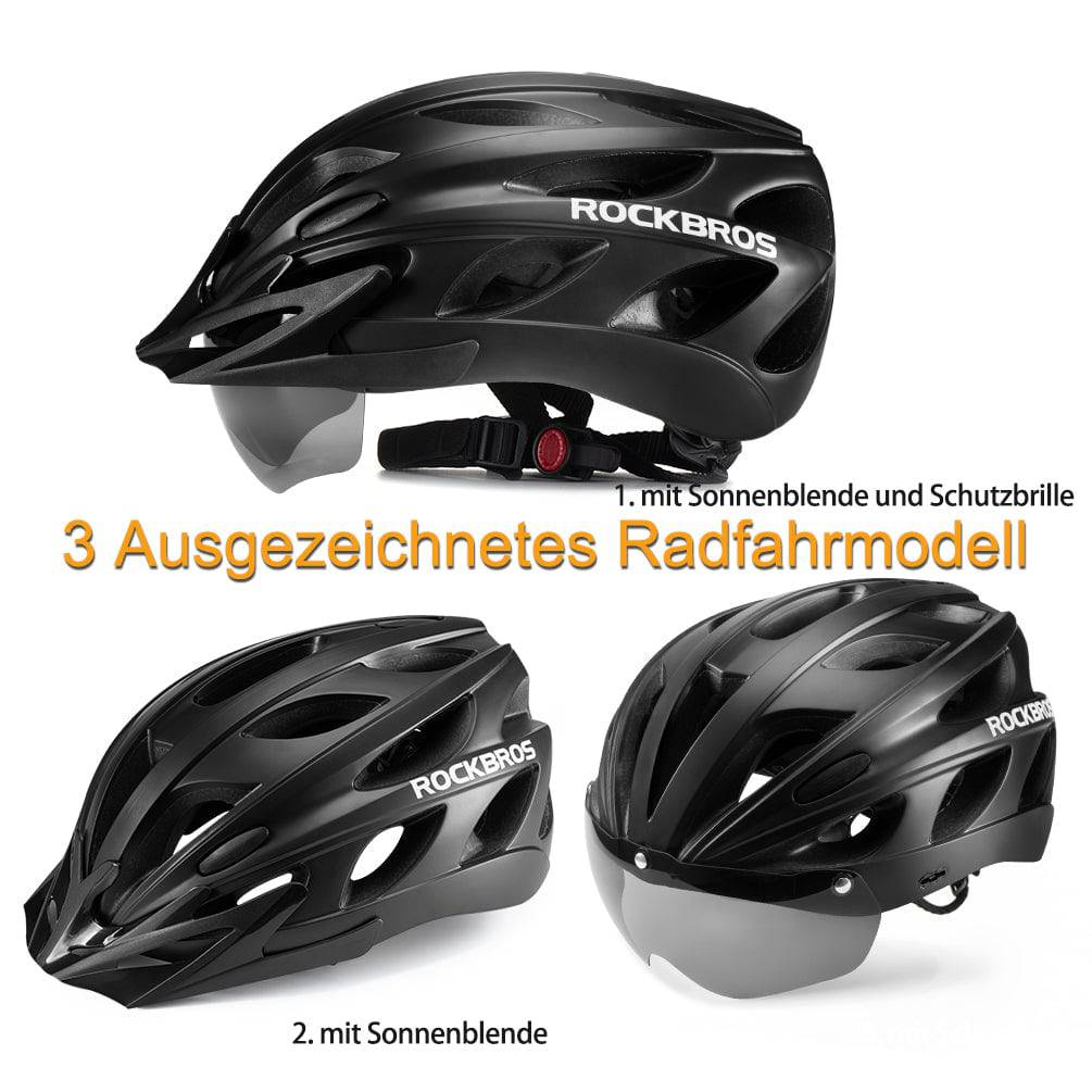 ROCKBROS bicycle helmet with integrated removable  f1f2bb17f635