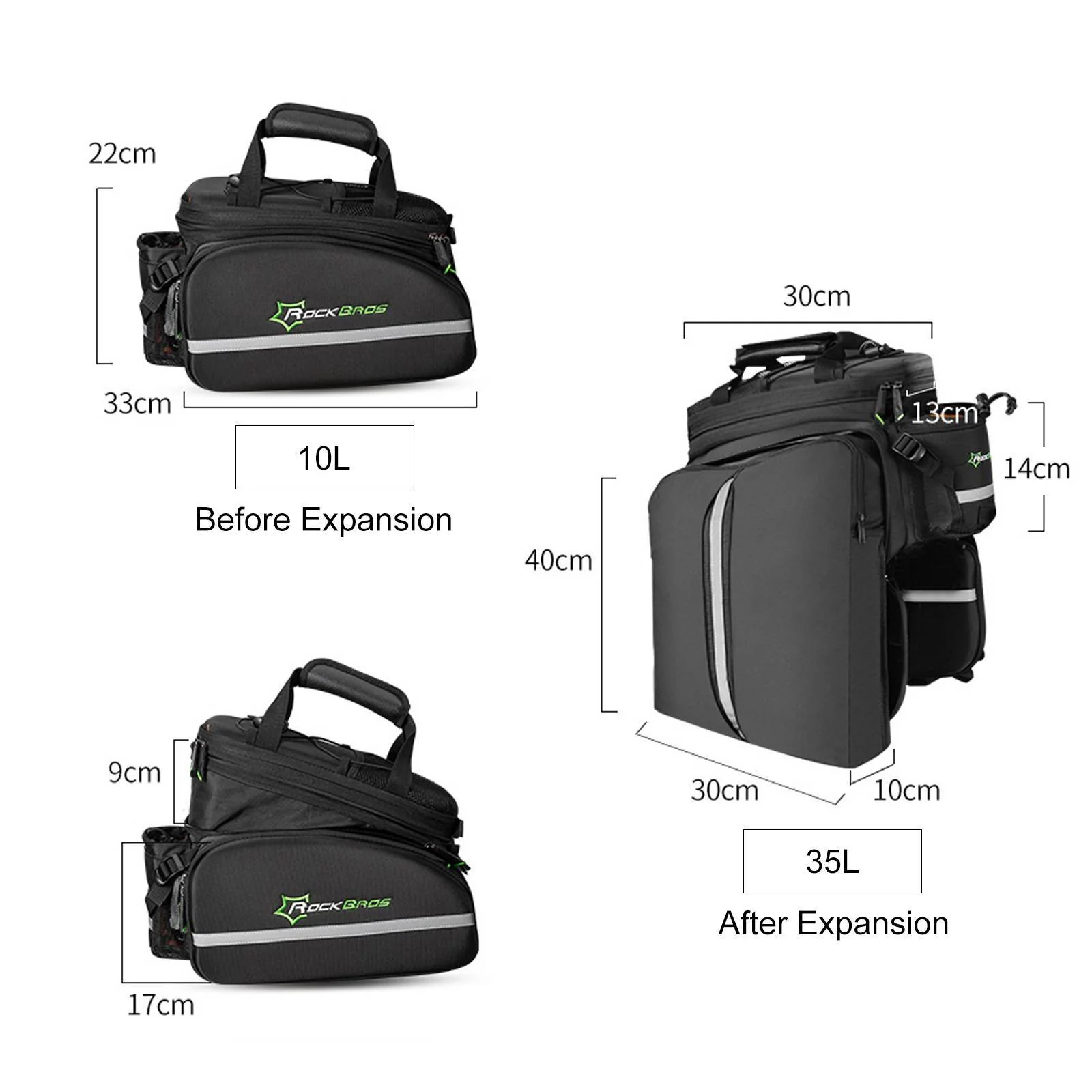 ROCKBROS bicycle luggage rack bag waterproof with  aa811e676884