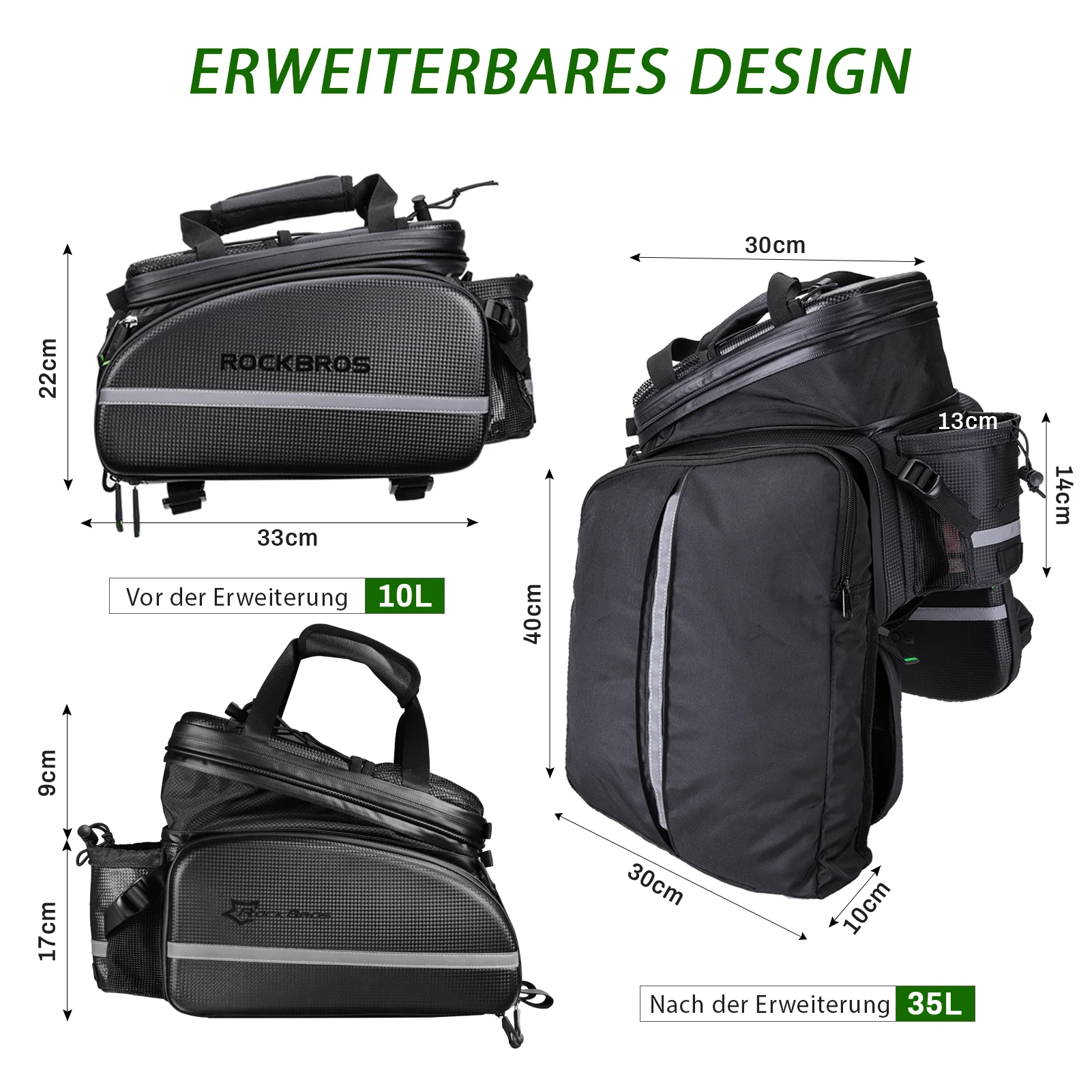 ROCKBROS bicycle pannier rack bag 10 35L waterproo d69adbe0185d
