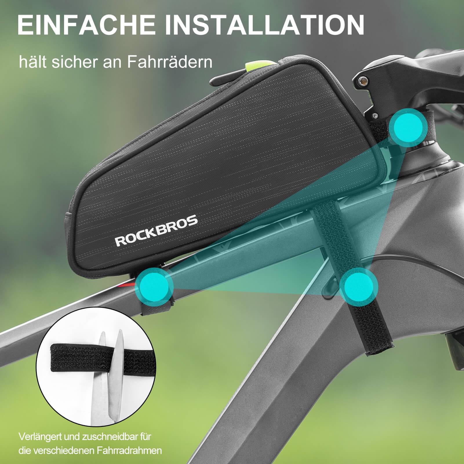 ROCKBROS bicycle top tube bag saddle bag 1 1L with 6b922a02c4a9