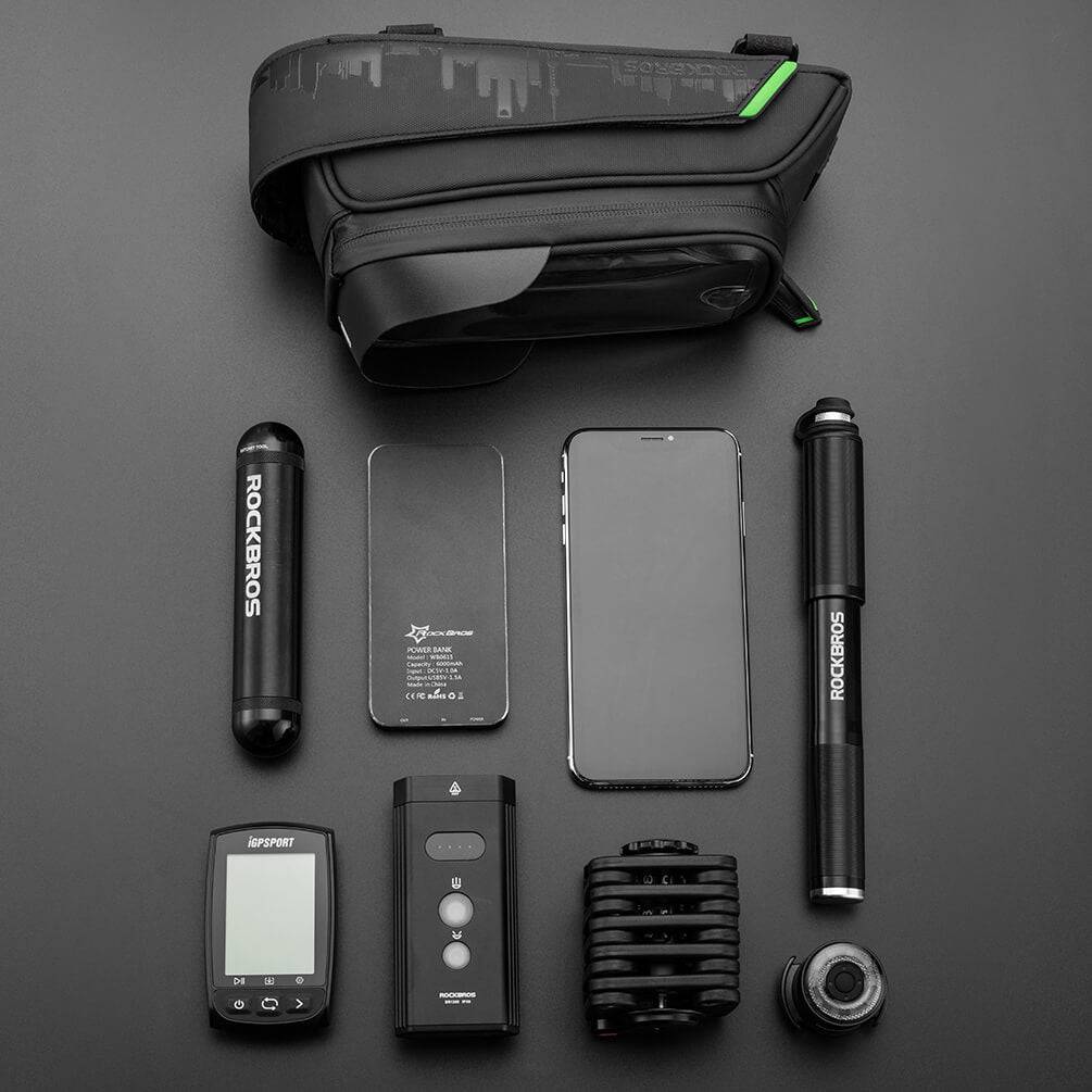 ROCKBROS bicycle top tube bag waterproof mobile ph 6332c1f1e784