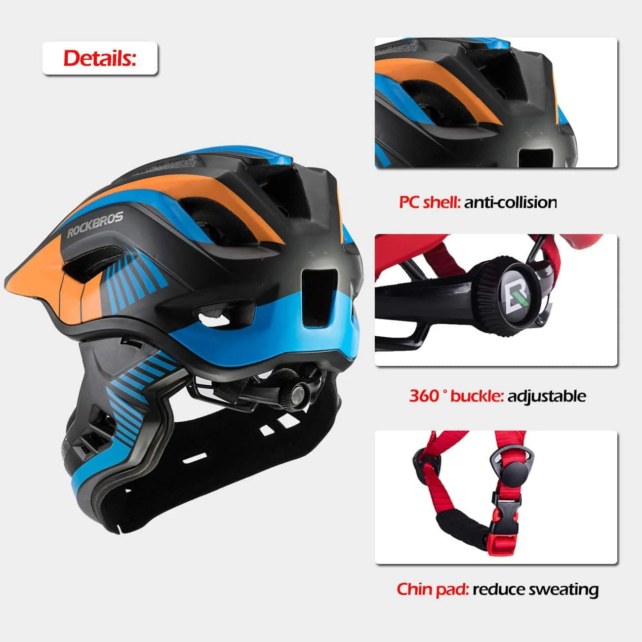 ROCKBROS children s helmet integrated bicycle helm 0c853b10125a