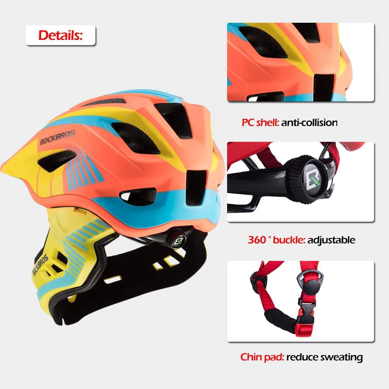 ROCKBROS children s helmet integrated bicycle helm 13298600a47a