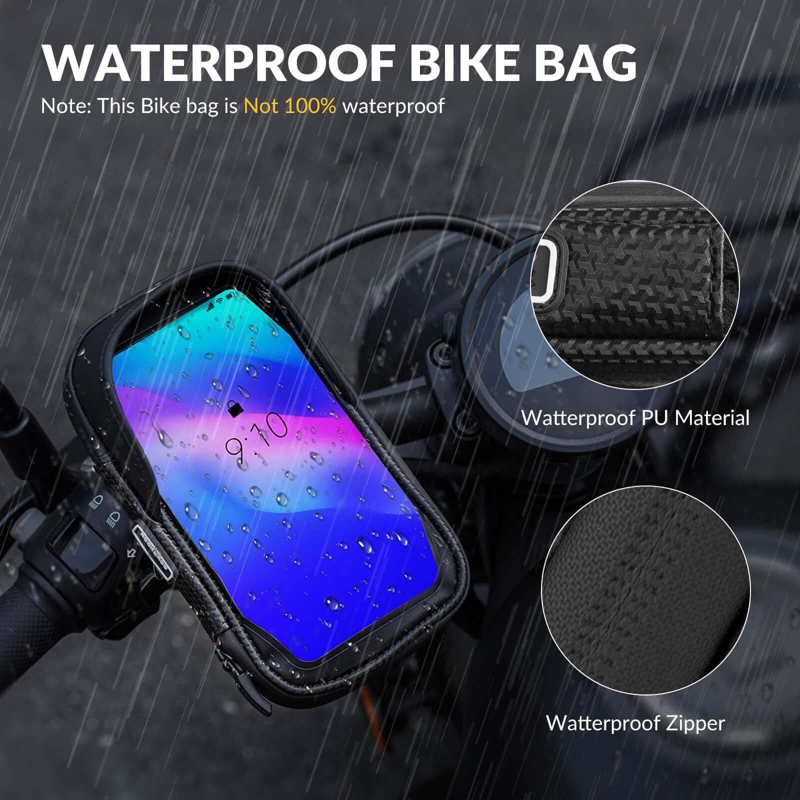 ROCKBROS handlebar bag 360  rotation mobile phone  2c6aa0805a81