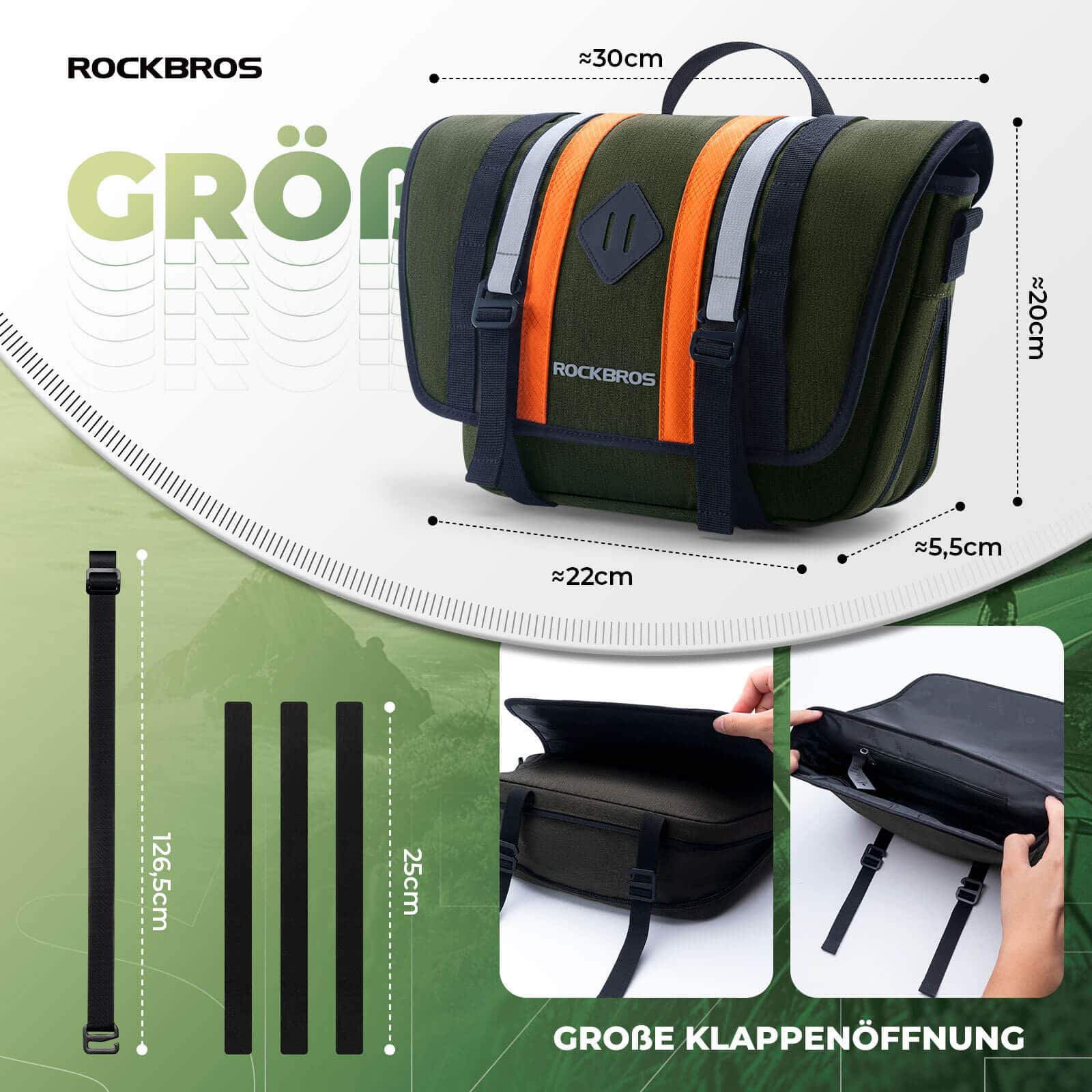 ROCKBROS handlebar bag bicycle bag with shoulder s 8de9334a6798