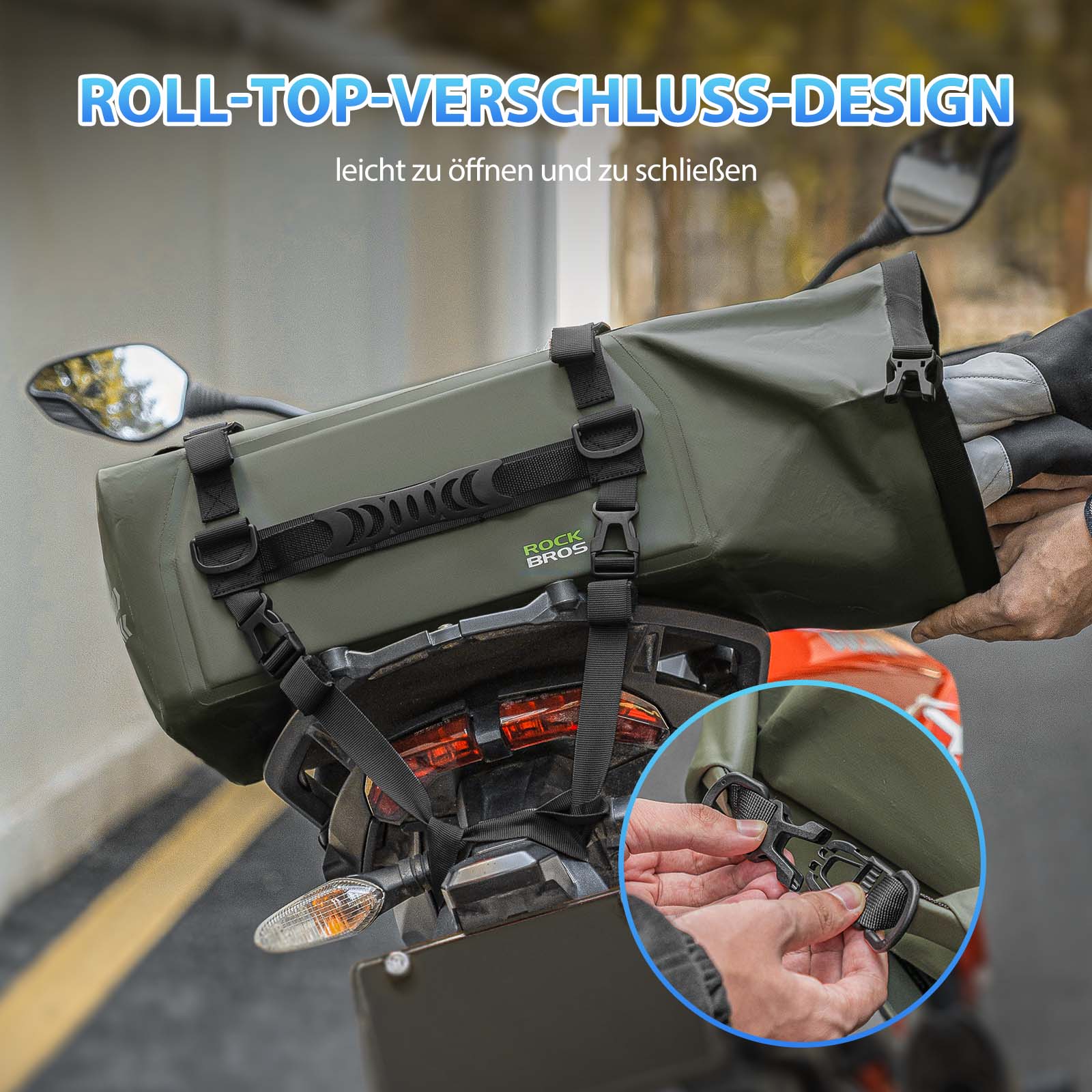 ROCKBROS motorcycle tail bag 100  waterproof motor a1c5773cf7cb