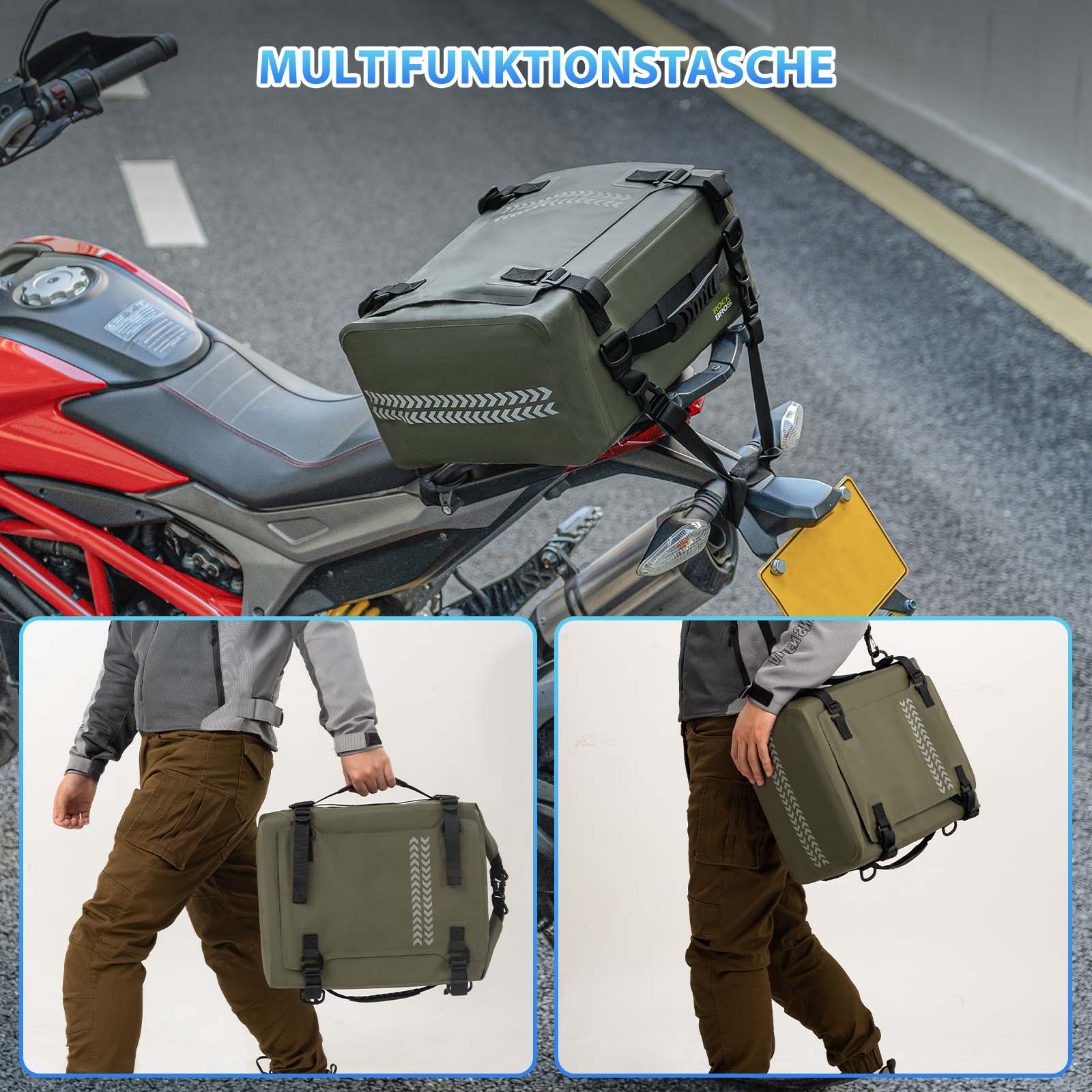 ROCKBROS motorcycle tail bag 100  waterproof motor e4cdf10080c9