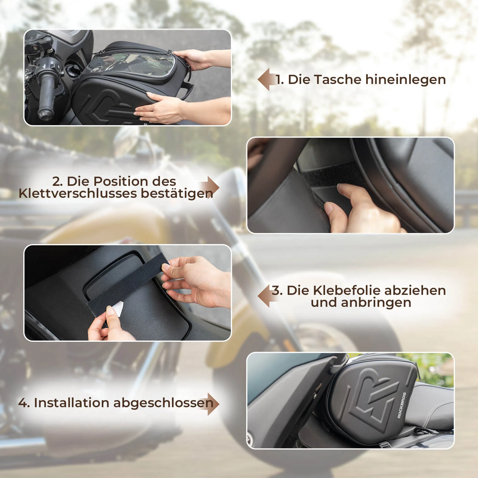 ROCKBROS motorcycle tank bag with mobile phone hol 026a94af84ab