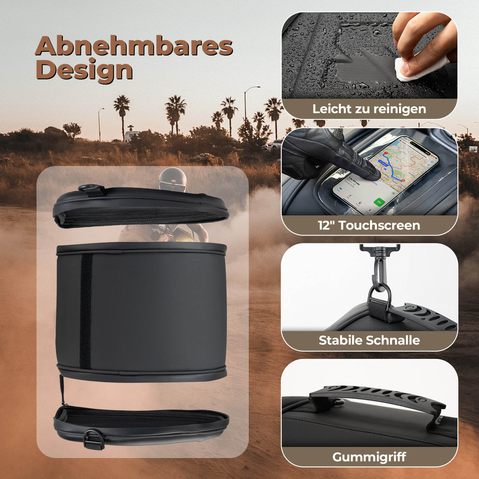 ROCKBROS motorcycle tank bag with mobile phone hol af630500e649