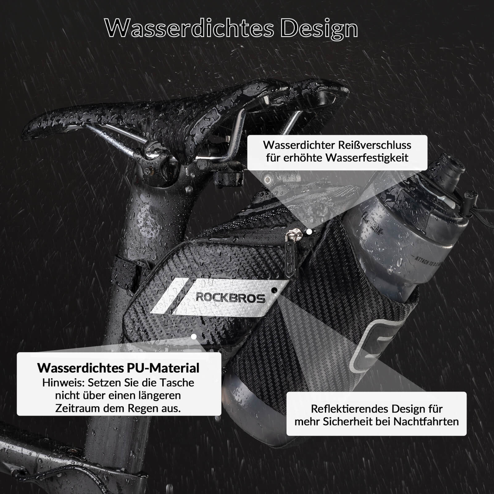 ROCKBROS saddle bag bicycle seat bag with bottle h 7a7ecec7c081