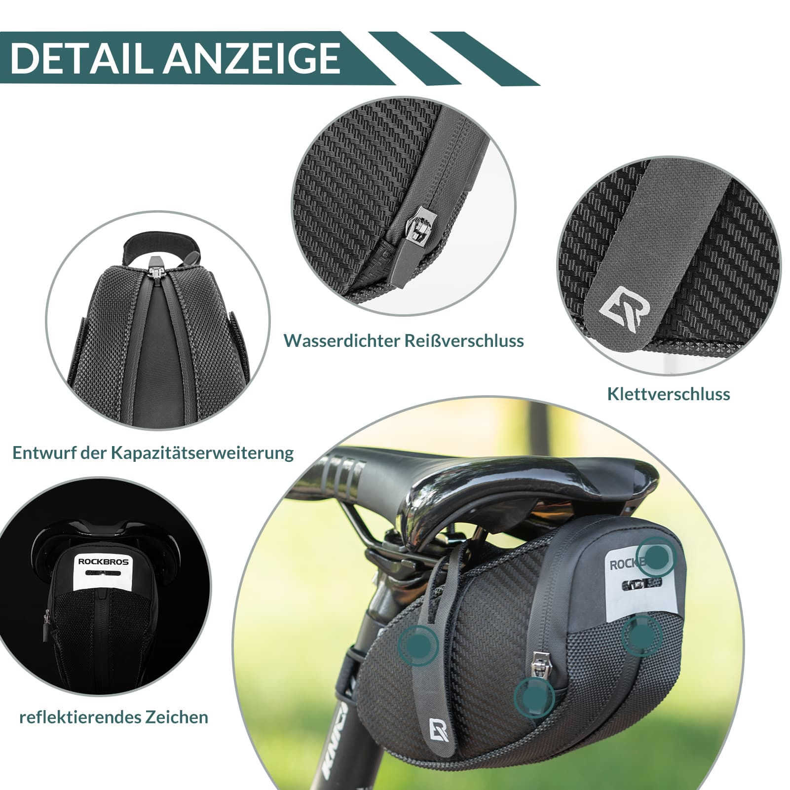 ROCKBROS saddle bag for MTB road bike tool bag wit f4e00a865bbb