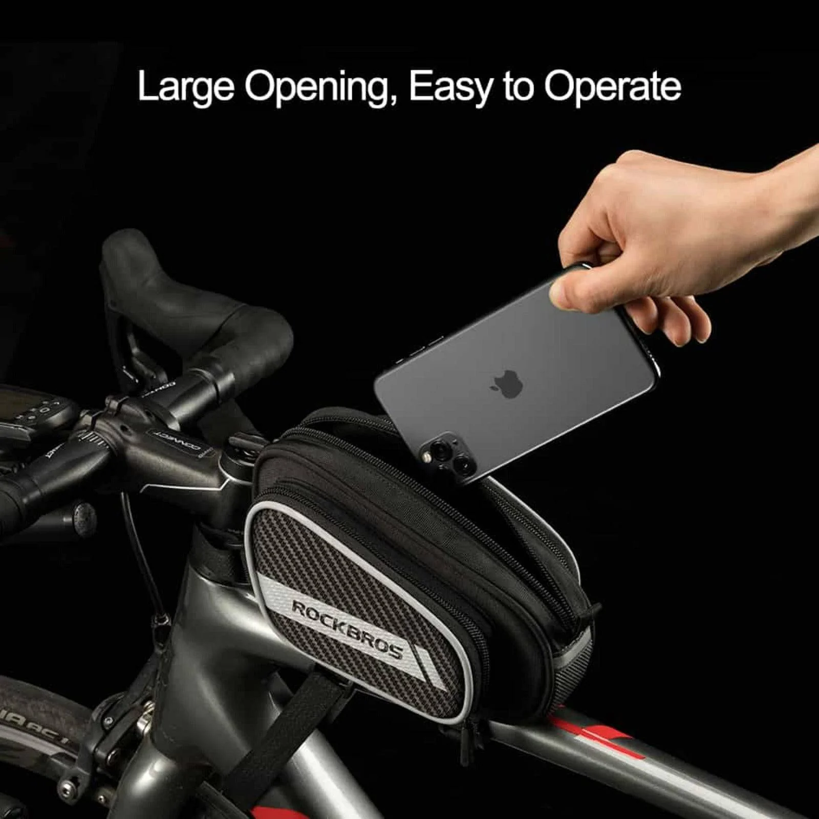 ROCKBROS top tube bag with reflective  amp  2 side 1ef1254704a3