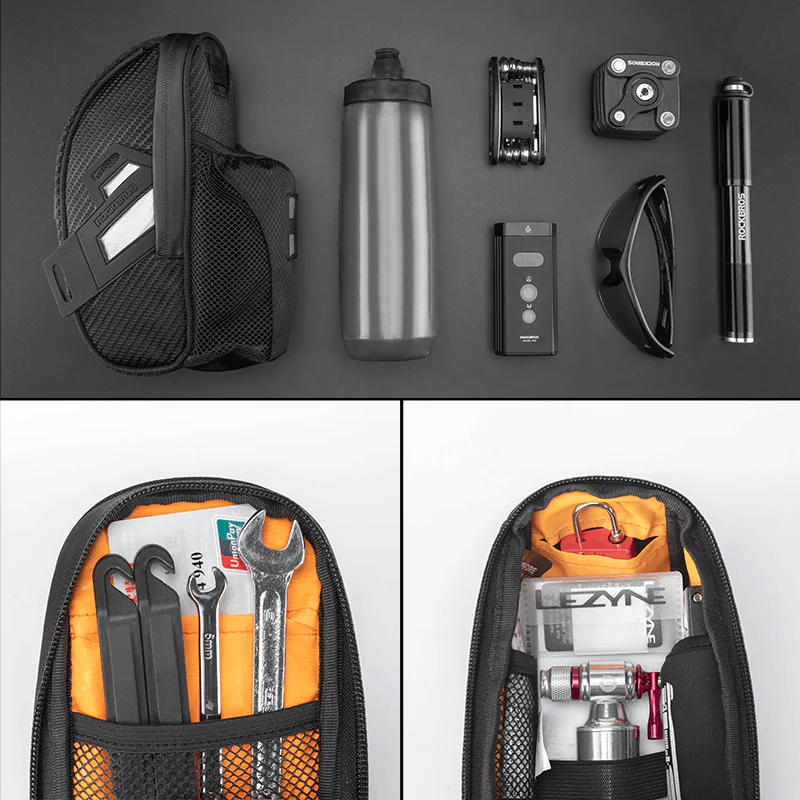 ROCKBROS waterproof saddle bag with bottle holder  6757b7c39cbc