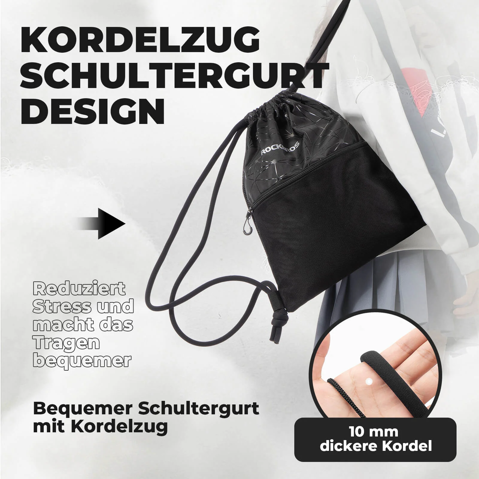 Rucksack mit Kordelzug Turnbeutel Kordelzugbeutel  23d2a0f12439