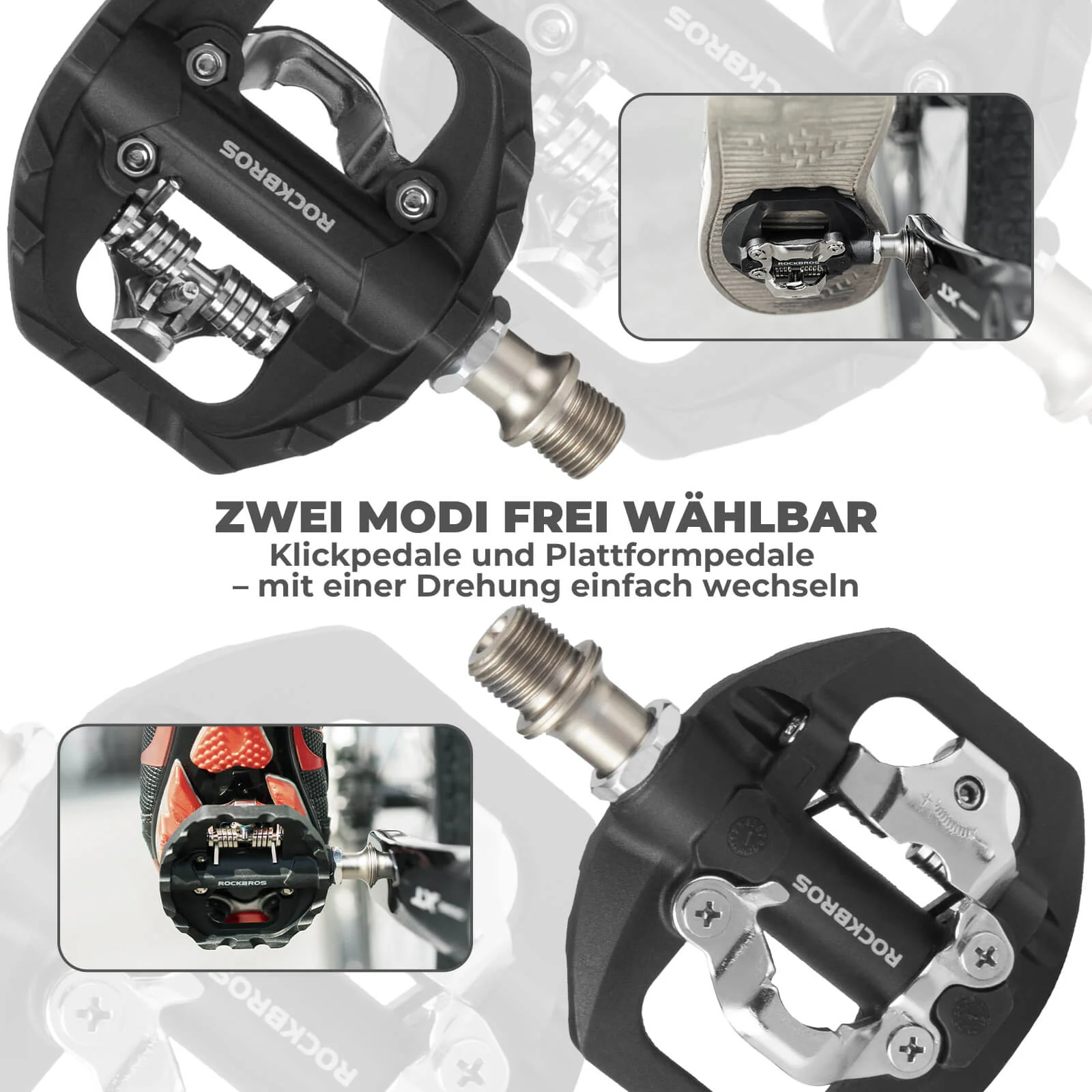 2 in 1 SPD Klickpedale   Plattformpedale 9 16   f463e14274ad