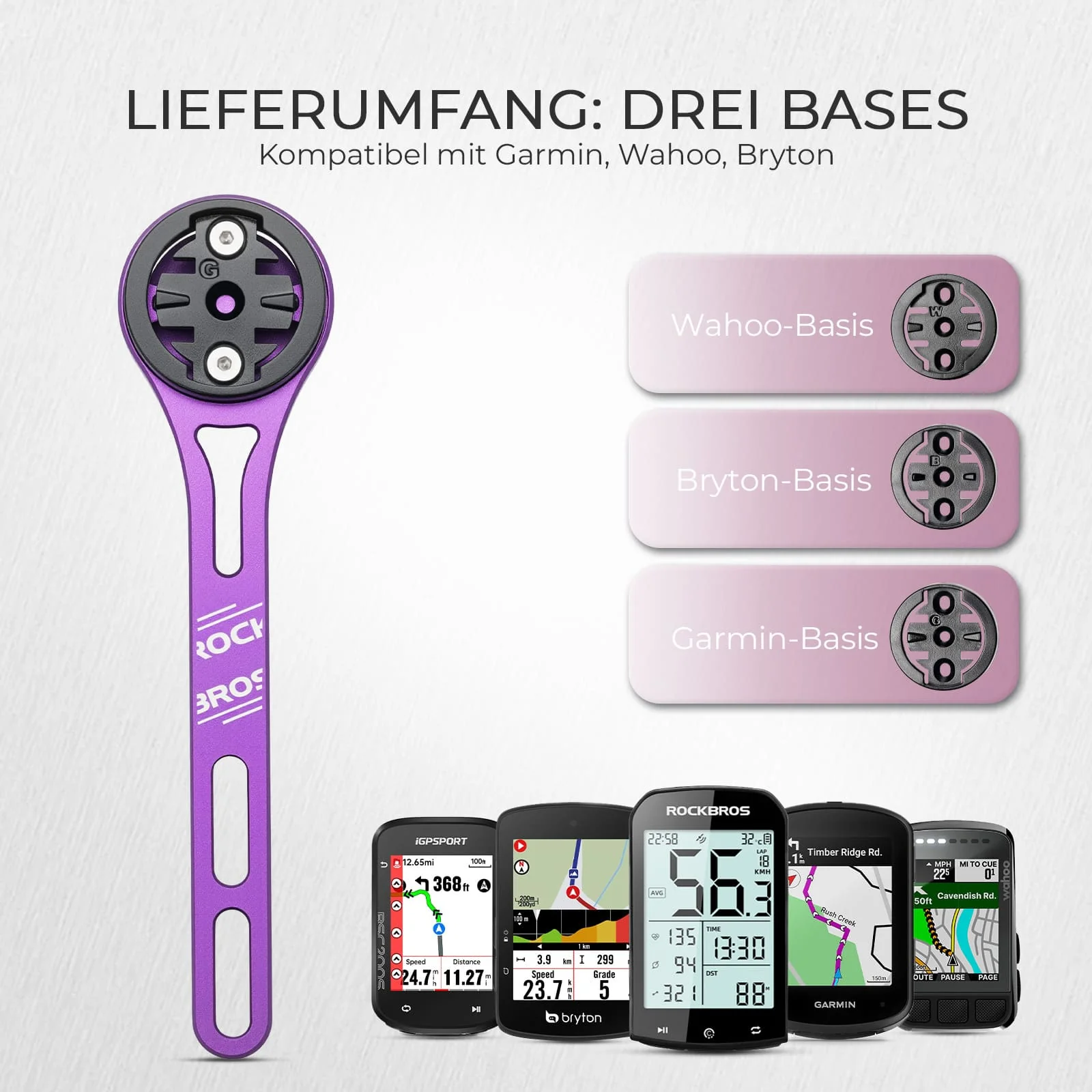 Aero Fahrradcomputer Halterung mit Schnellverschlu 67ed1f9913f0