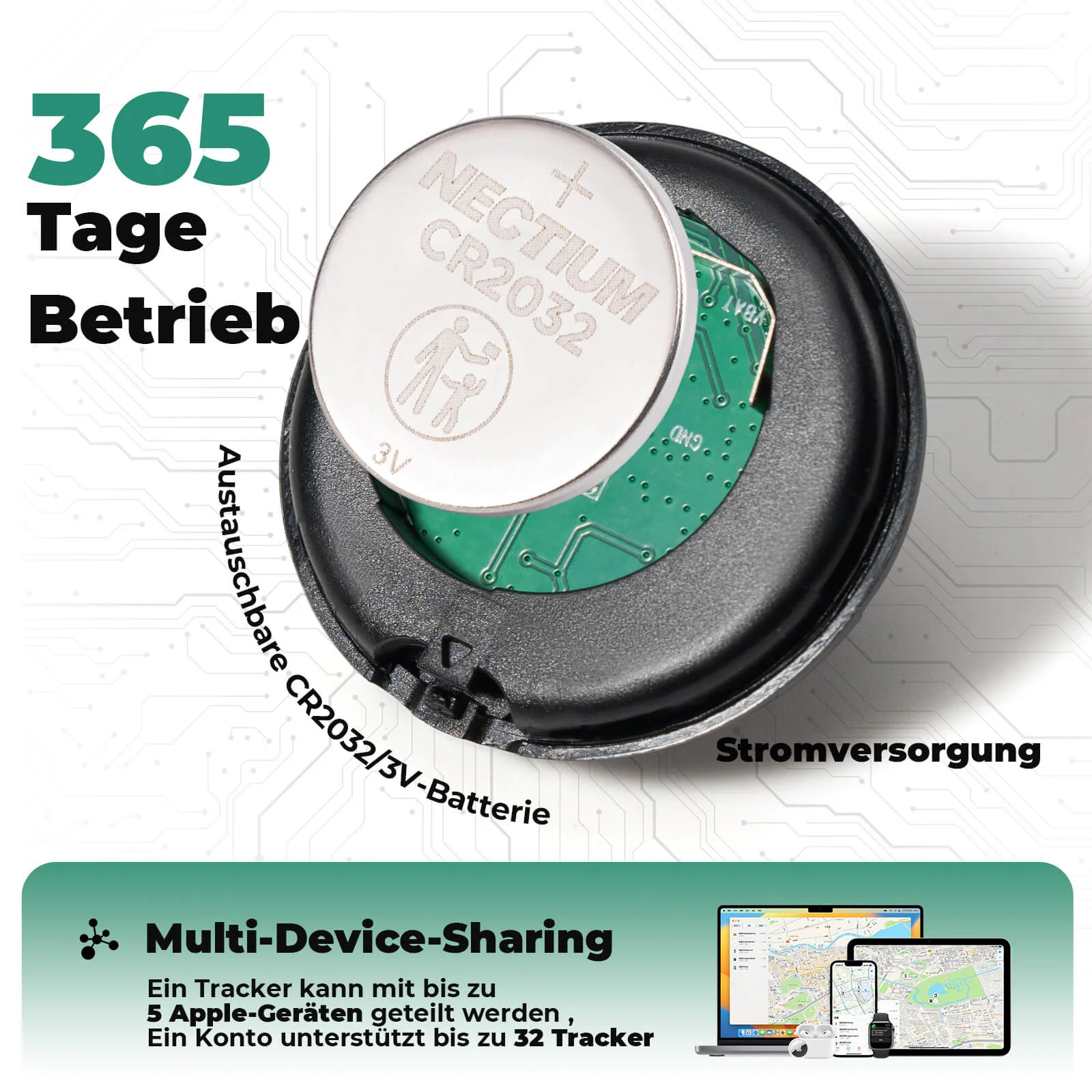 Anti Verlust Tracker Apple 365 Tage Batterie  ff1dc1f1ea37