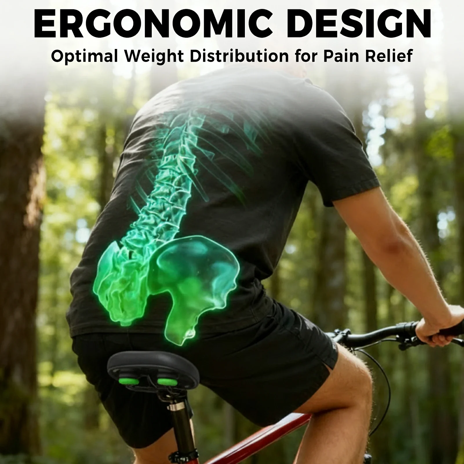 Bequemer Fahrradsattel Weicher Sattel mit Doppel F 1612616264df