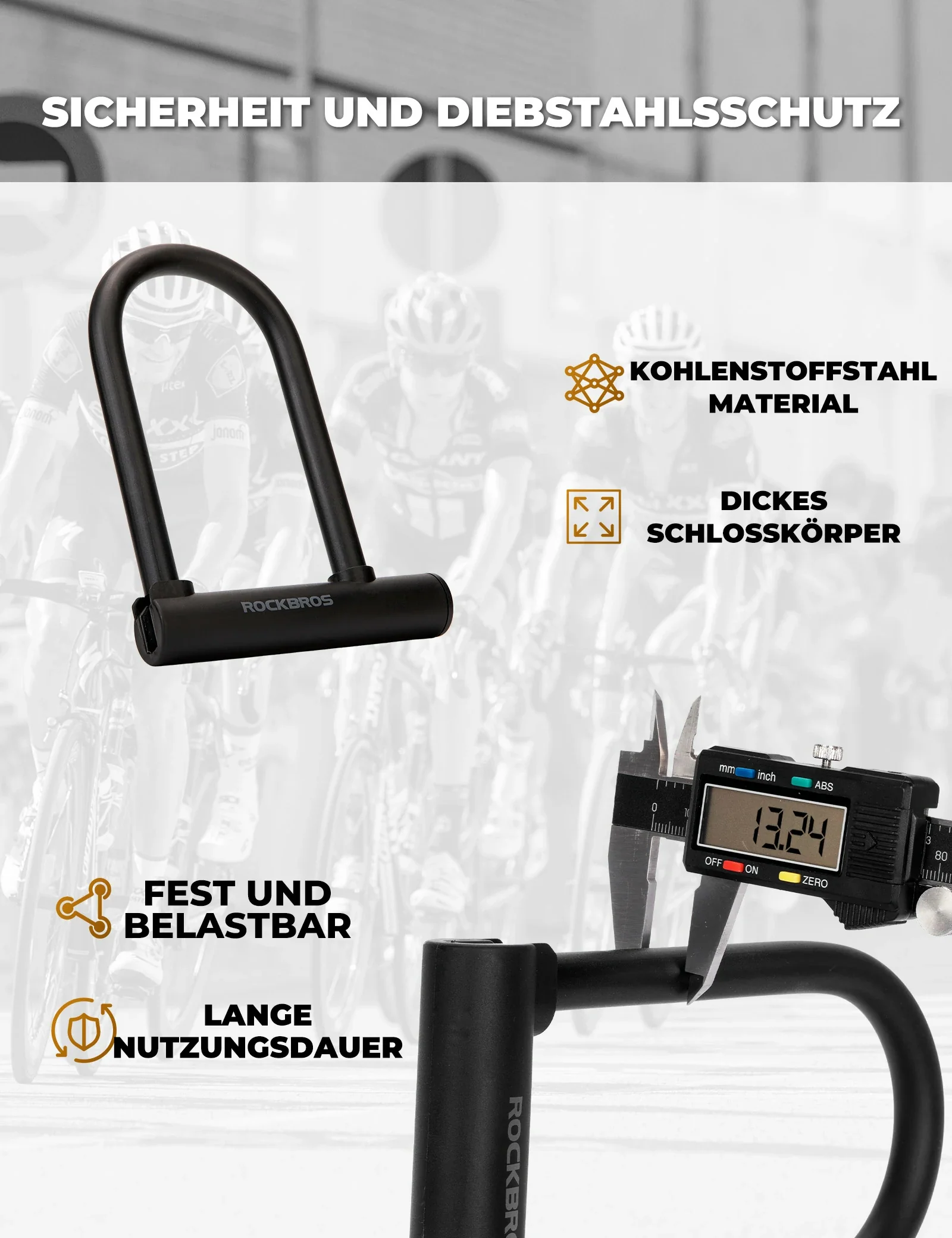 Bügelschloss Fahrradschloss Hohe Sicherheit Schlös 560c53e1313d