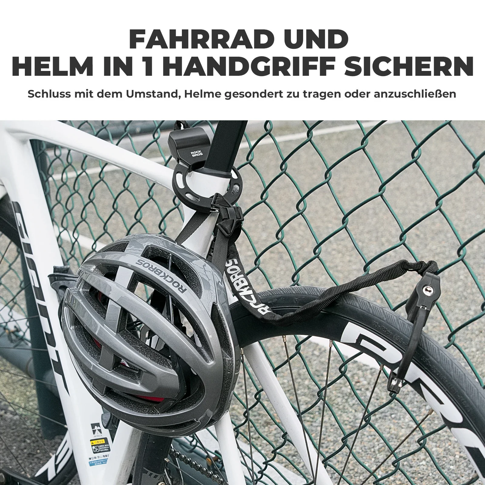 E Scooter Schloss mit 59 5 cm Stahlkette  Fahrrads 48fd9d940e4e