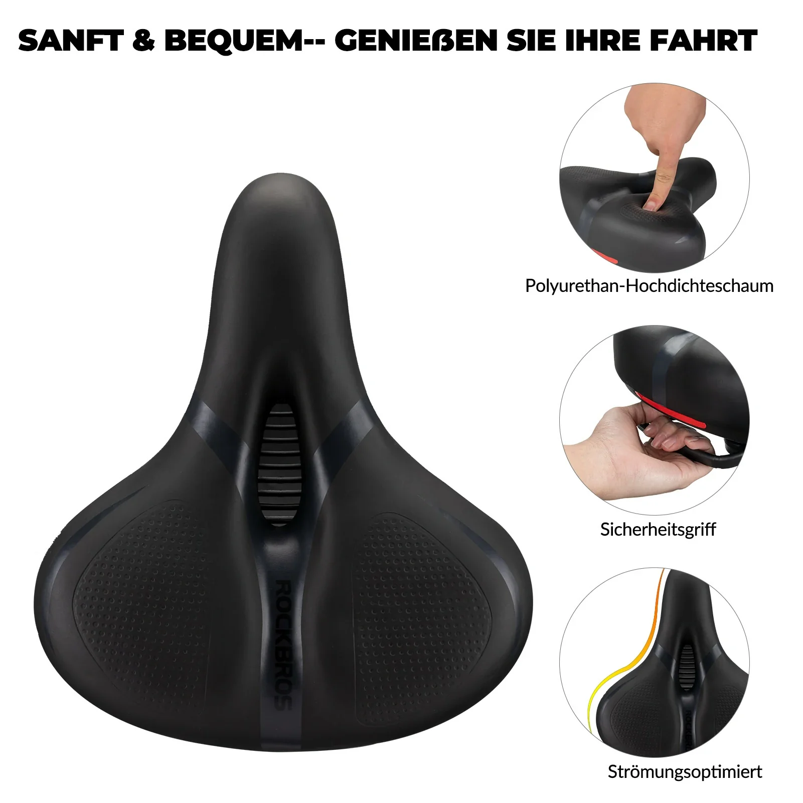 Ergonomischer Fahrradsattel Weich   Atmungsaktiv  c47c1fd0437e
