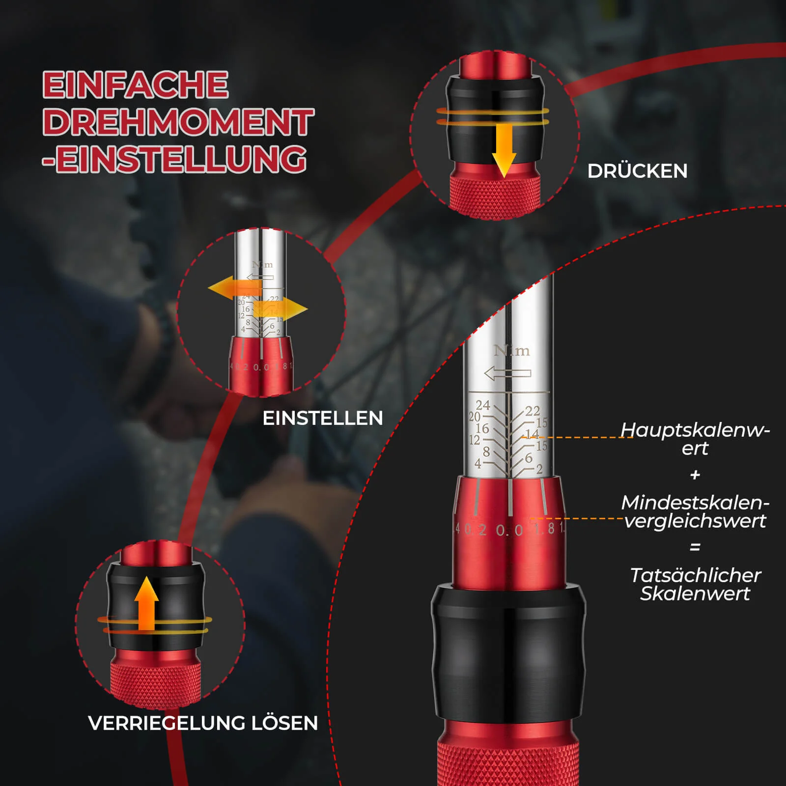Fahrrad Drehmomentschlüssel Set 2 24 Nm  Multifunk eac073216c1b