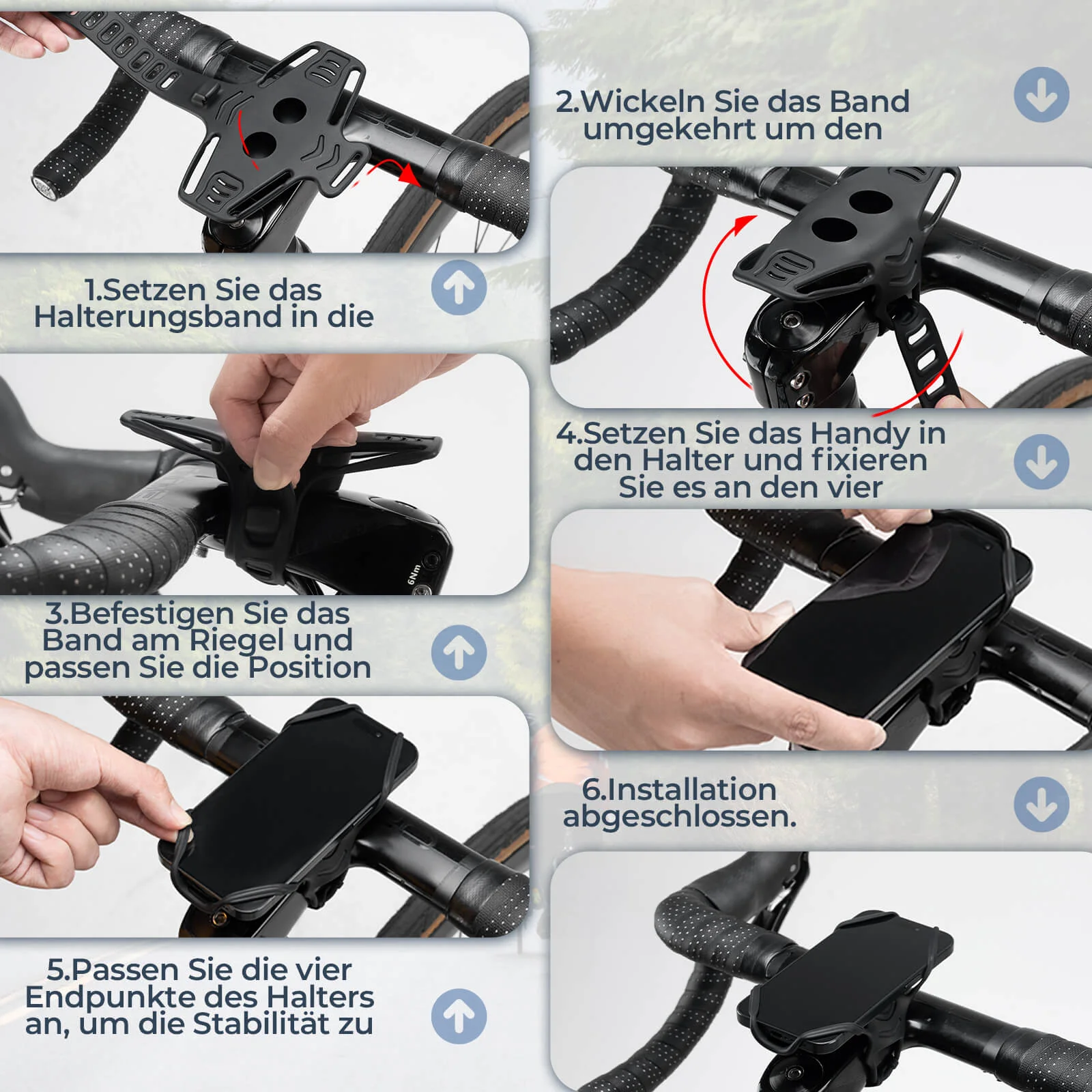 Fahrrad Handyhalterung Flexible Montage für Handy  206d78f03f06