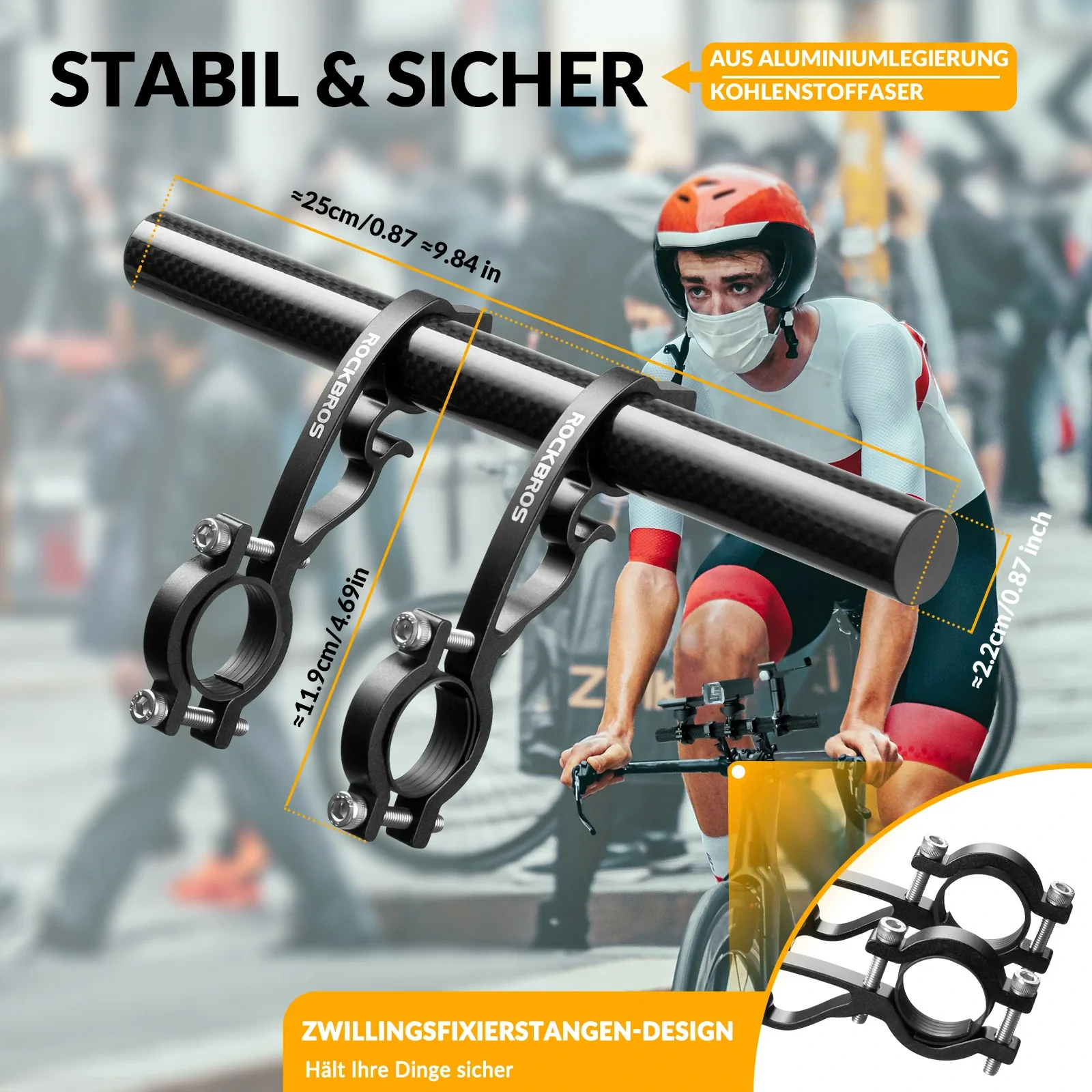 Fahrrad Lenker Erweiterung 25cm  Extender Halterun e8479e50bb77