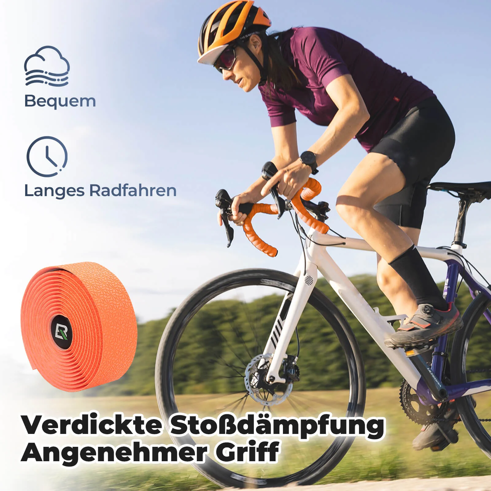 Fahrrad Lenkerband Griffband Lang 220cm für MTB Re 2d3182331647