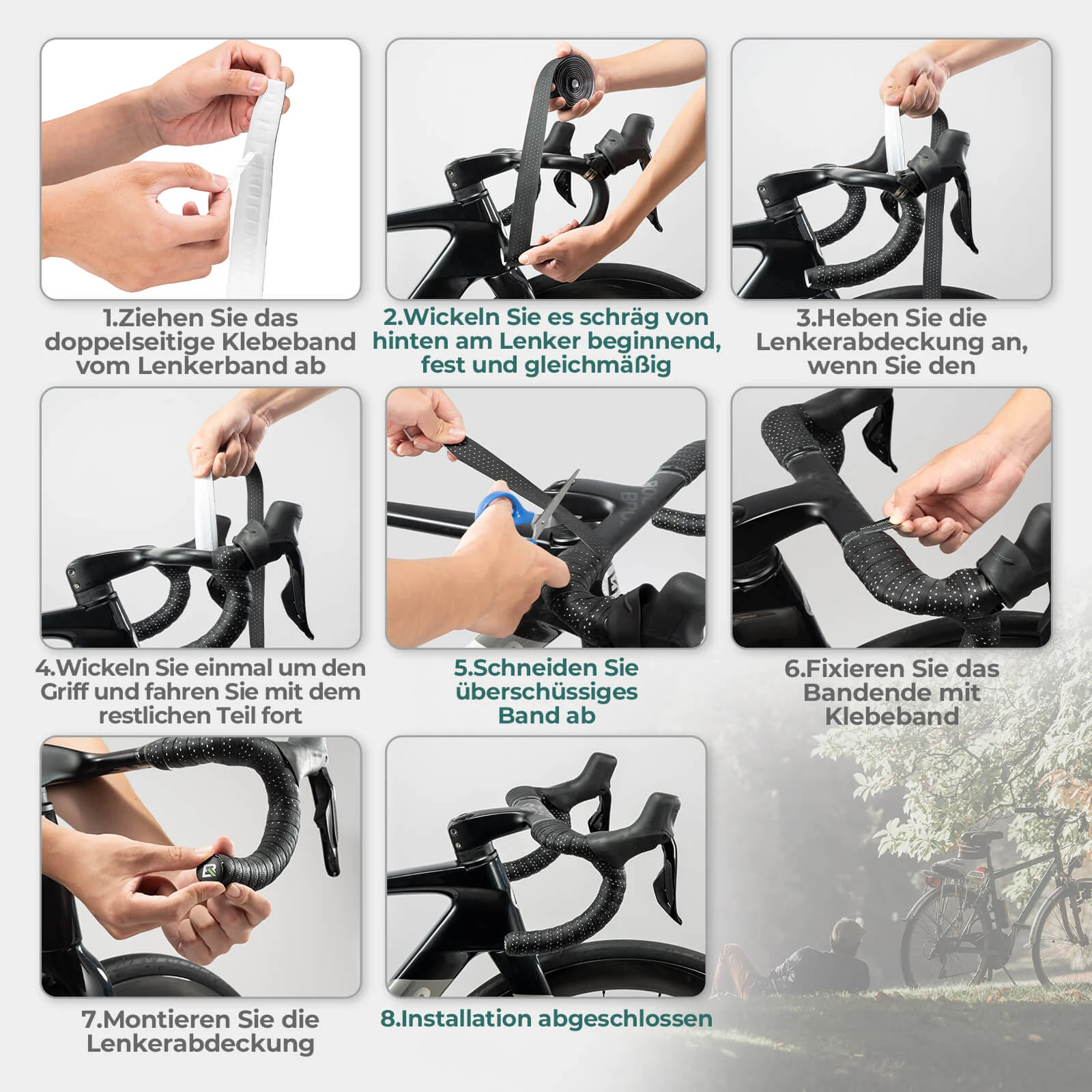 Fahrrad Lenkerband Griffband Lang 220cm für MTB Re 50c76a198a0e