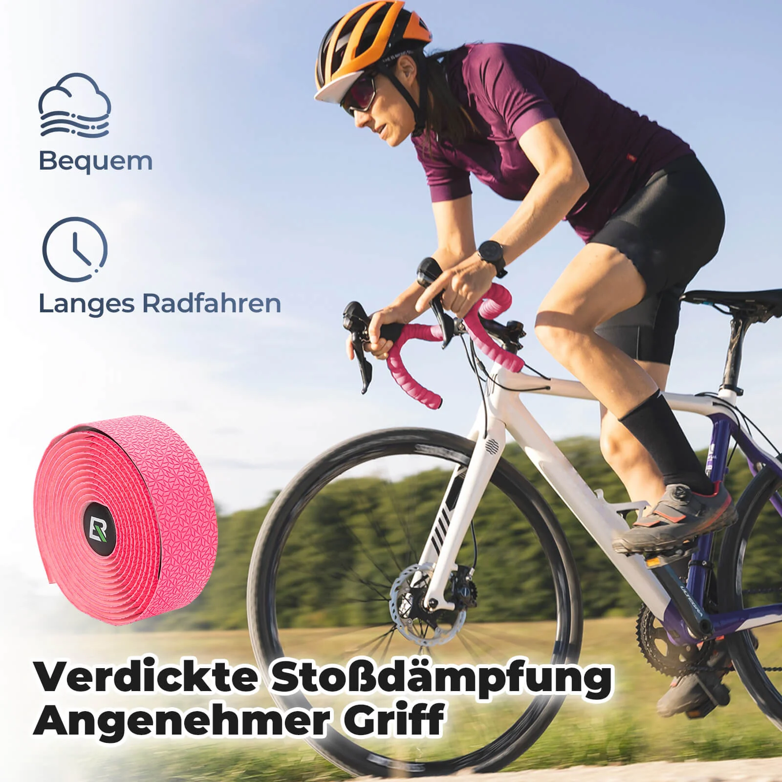 Fahrrad Lenkerband Griffband Lang 220cm für MTB Re 89bdd0de1dc7