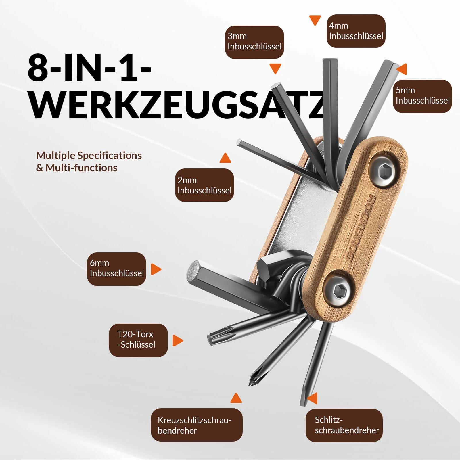 Fahrrad Multifunktionswerkzeug 8 in 1 Reparaturset df4062b5090d