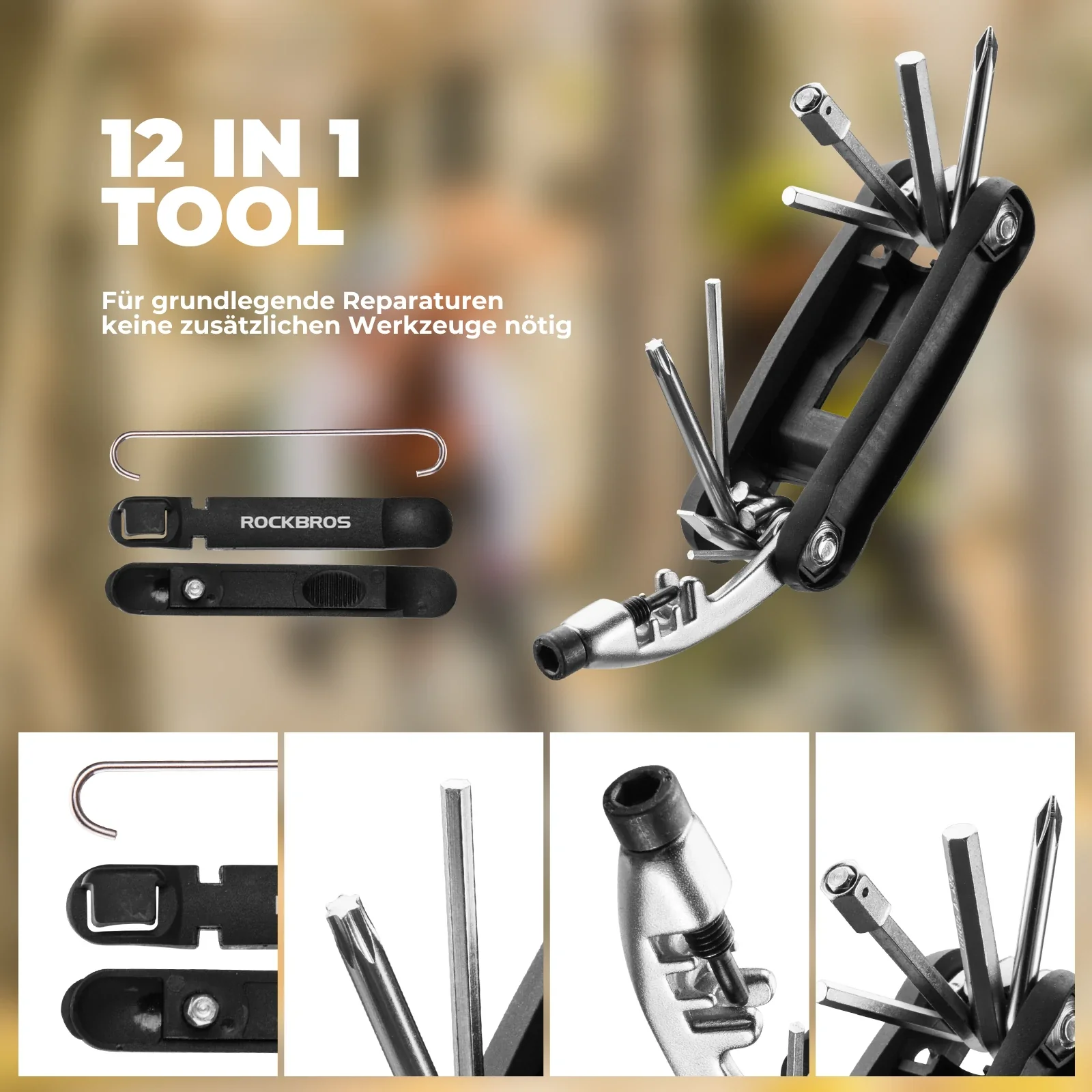 Fahrrad Multifunktionswerkzeug Flickzeug Multitool 7e529048e17d