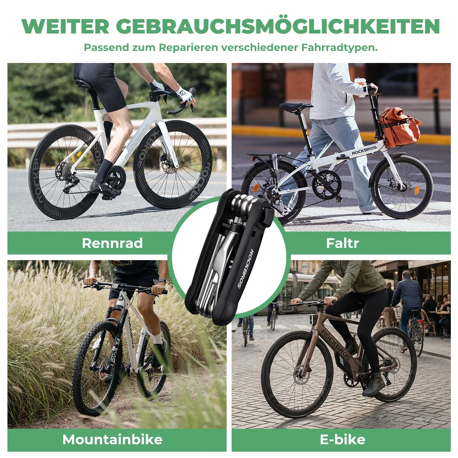 Fahrrad Multifunktionswerkzeug Flickzeug Multitool b327c6127b04