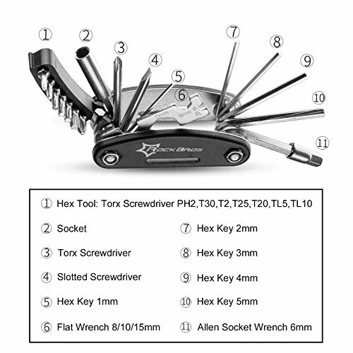 Fahrrad Multitools 16 in 1 Fahrrad Reparatur Werkz 11118d8fb36e