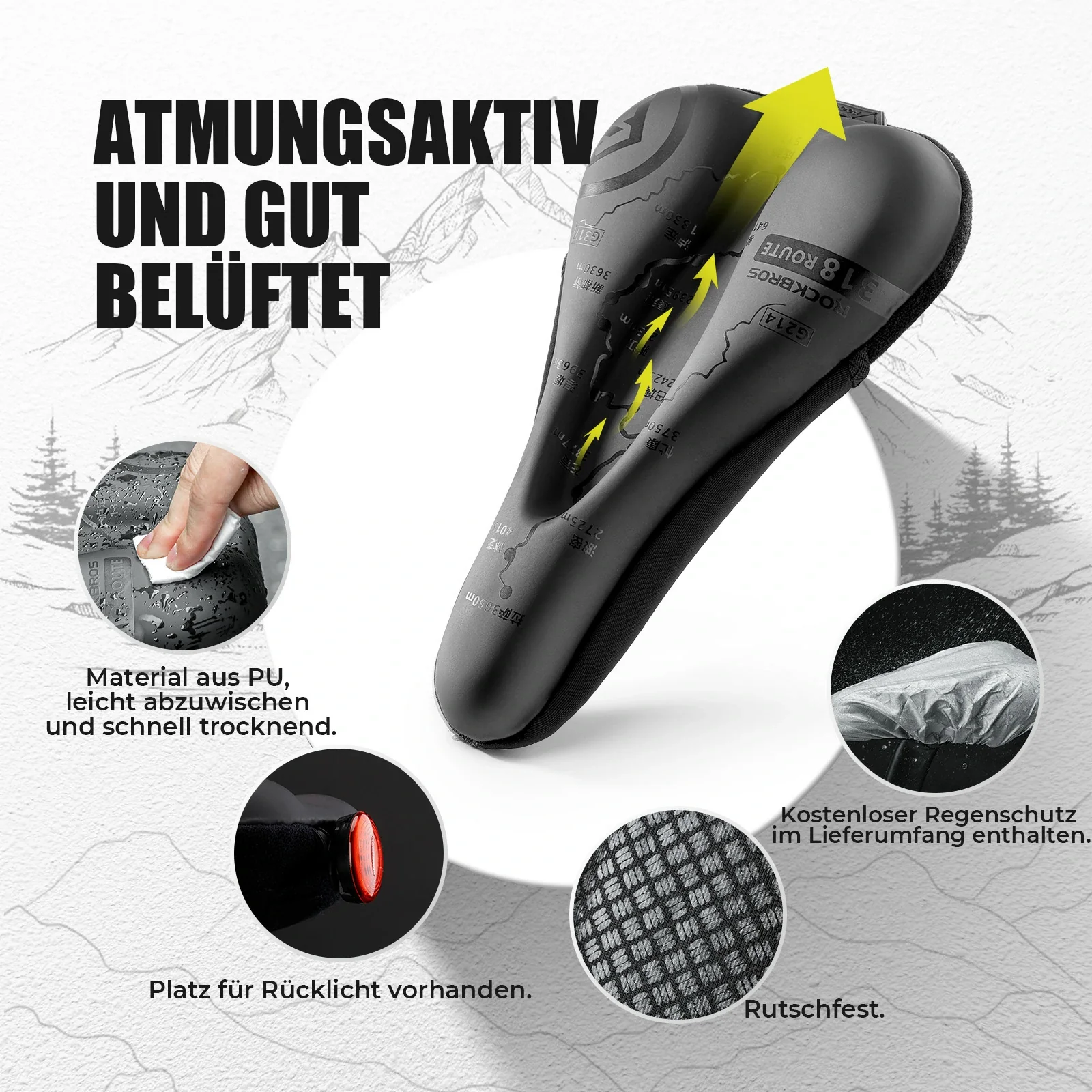 Fahrrad Sattelbezug mit Regenhülle  a7b4a9d7365b