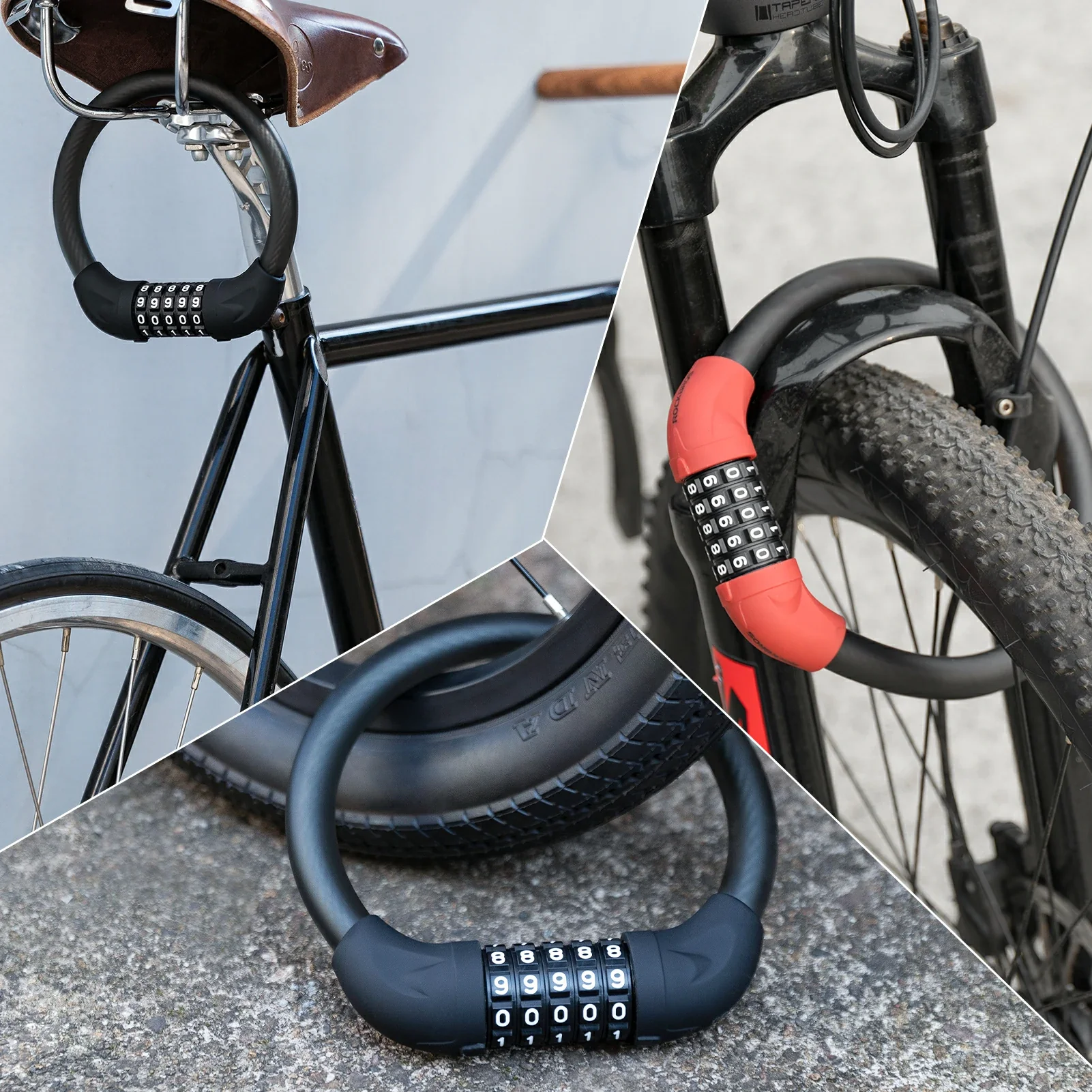 Fahrrad Zahlenschloss 5 Stelligem Code Kabelschlos 8cb05cf9efd2