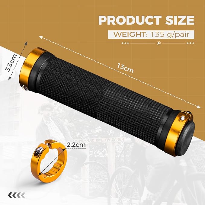 Fahrradgriffe 22mm mit Aluminium Lock On System 1123409ebc41
