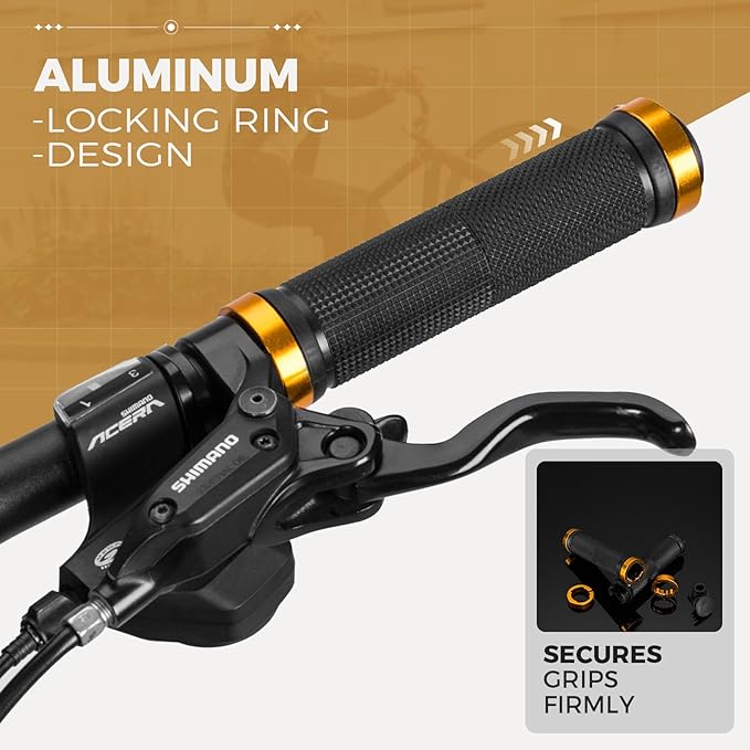 Fahrradgriffe 22mm mit Aluminium Lock On System d2cb62c2c7c8